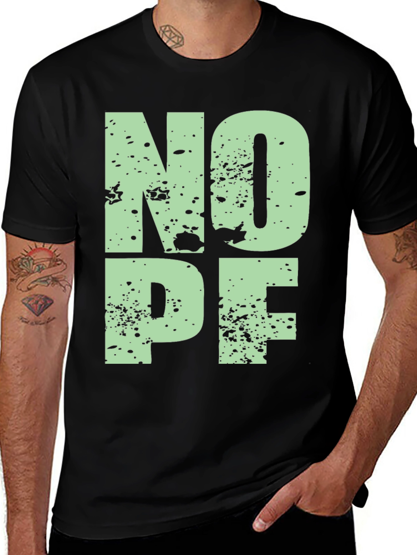 Variant 16 of Nope Graphic T-Shirt - Black