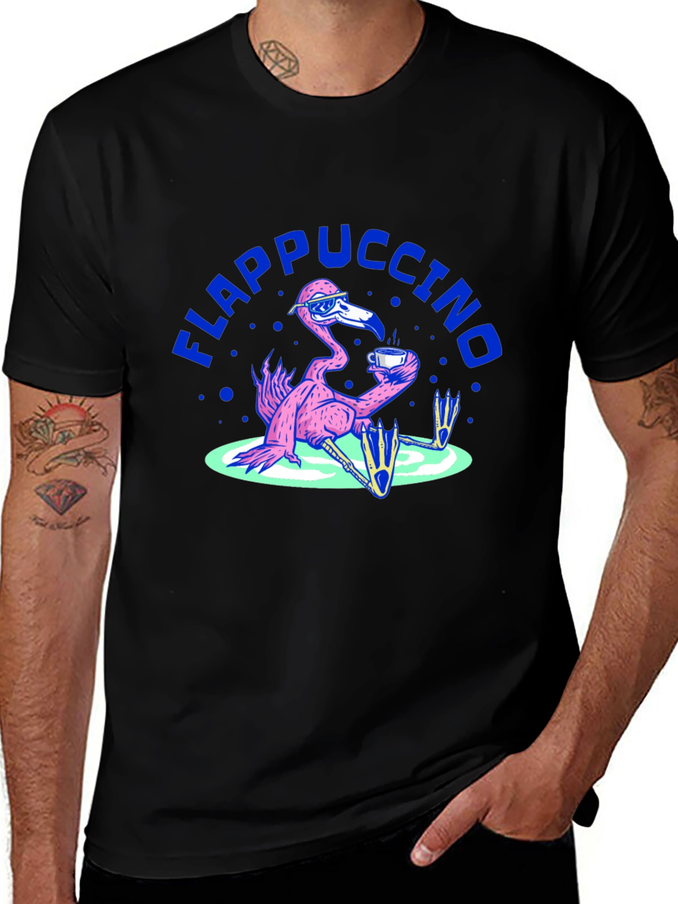 Flappuccino Flamingo Graphic T-Shirt
