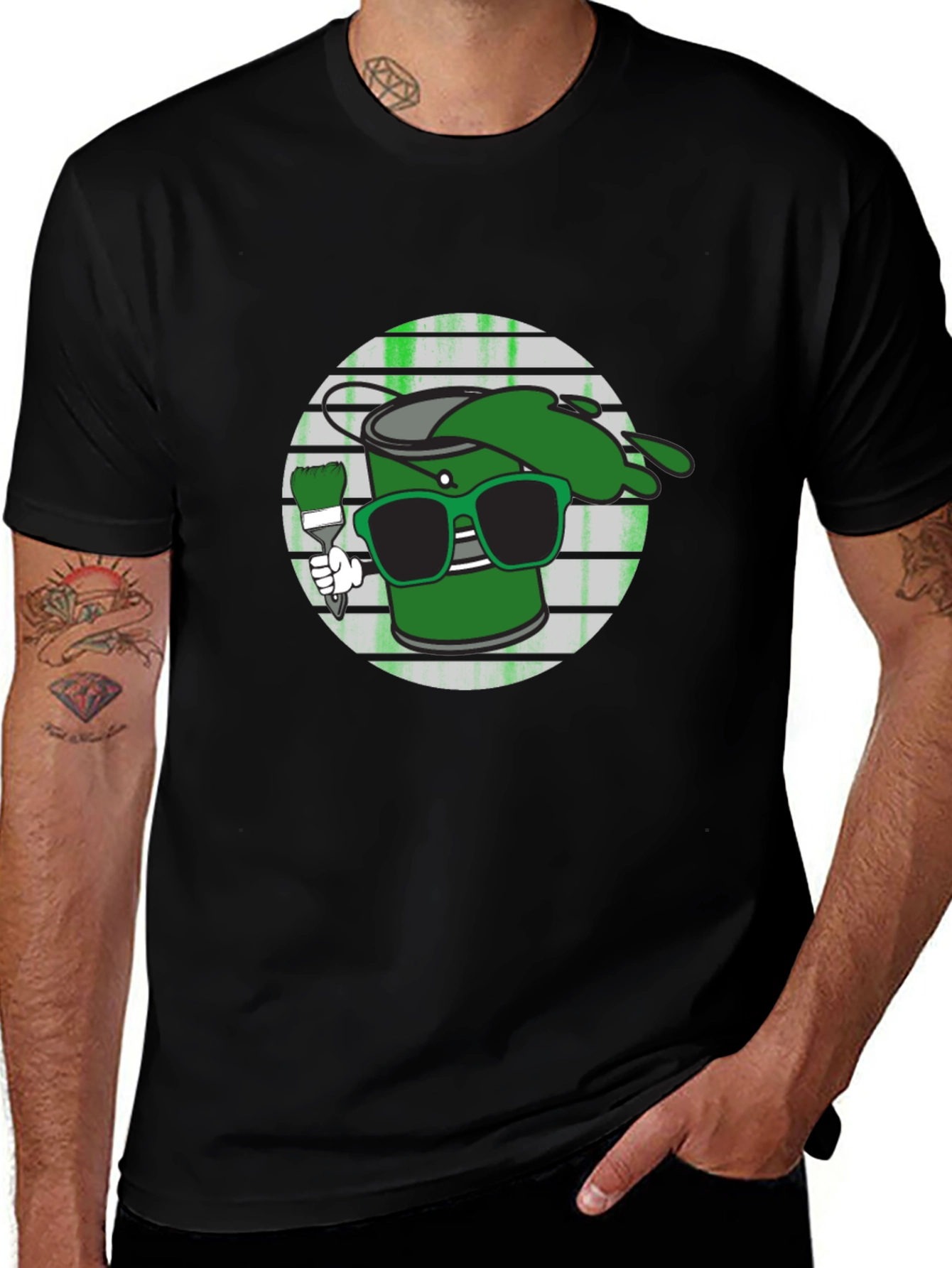 Variant 19 of Cool Green Paint T-Shirt