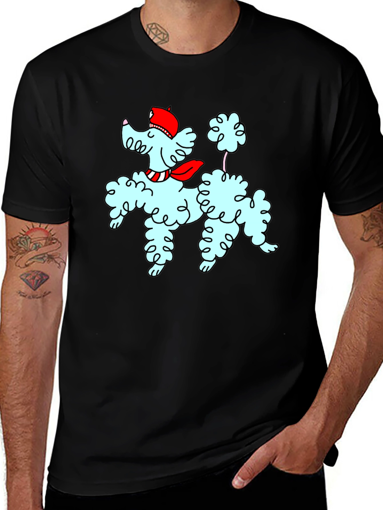 Poodle Graphic Tee - Stylish Dog Design T-Shirt