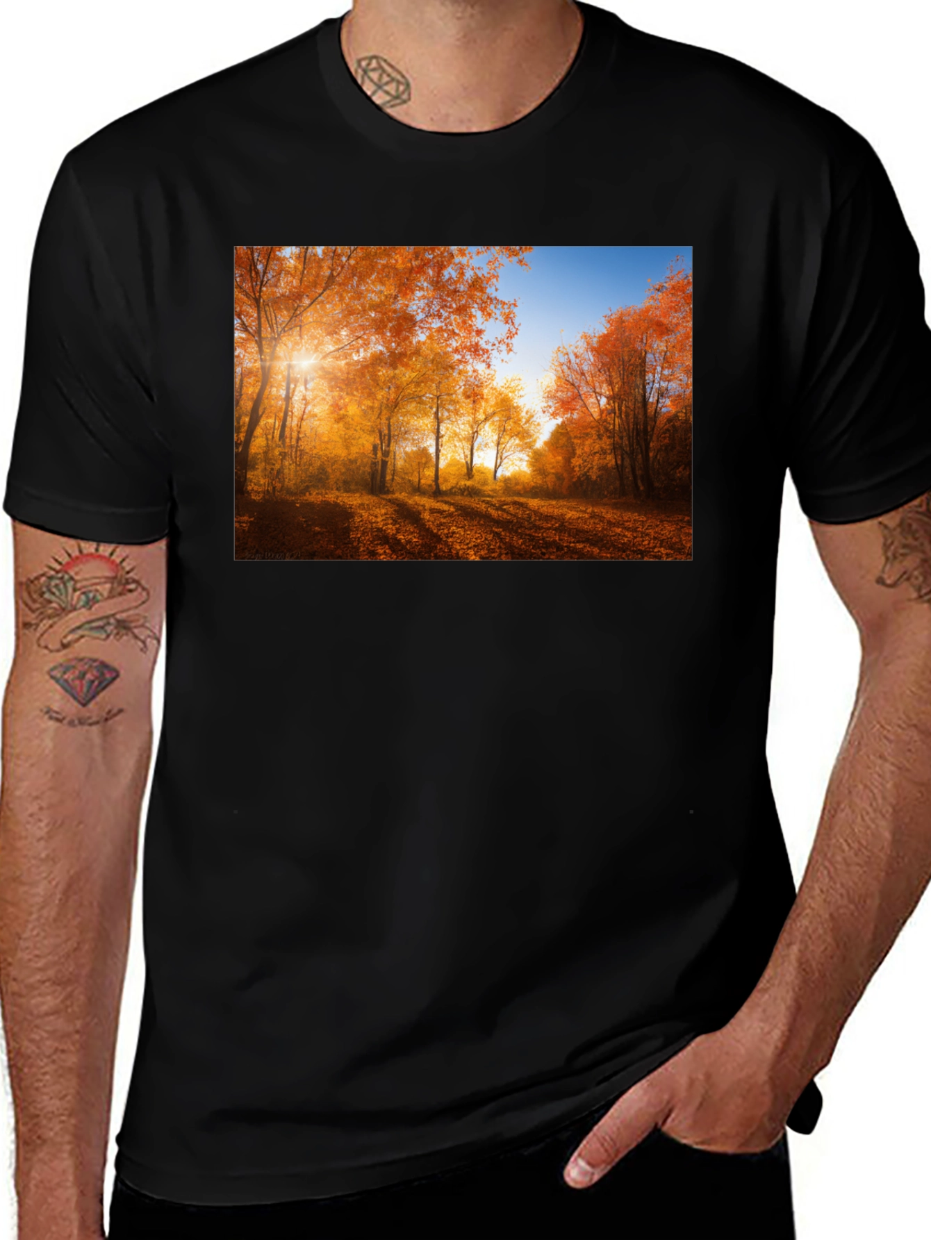 Variant 8 of Autumn Forest Graphic T-Shirt - Nature Inspired Tee