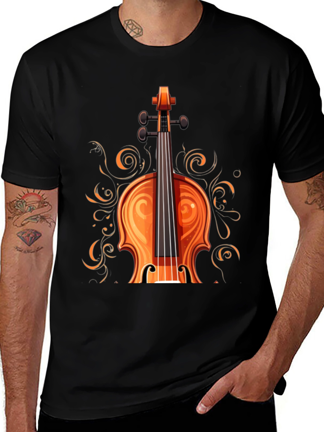 Variant 29 of Violin Graphic Tee - Musical Style