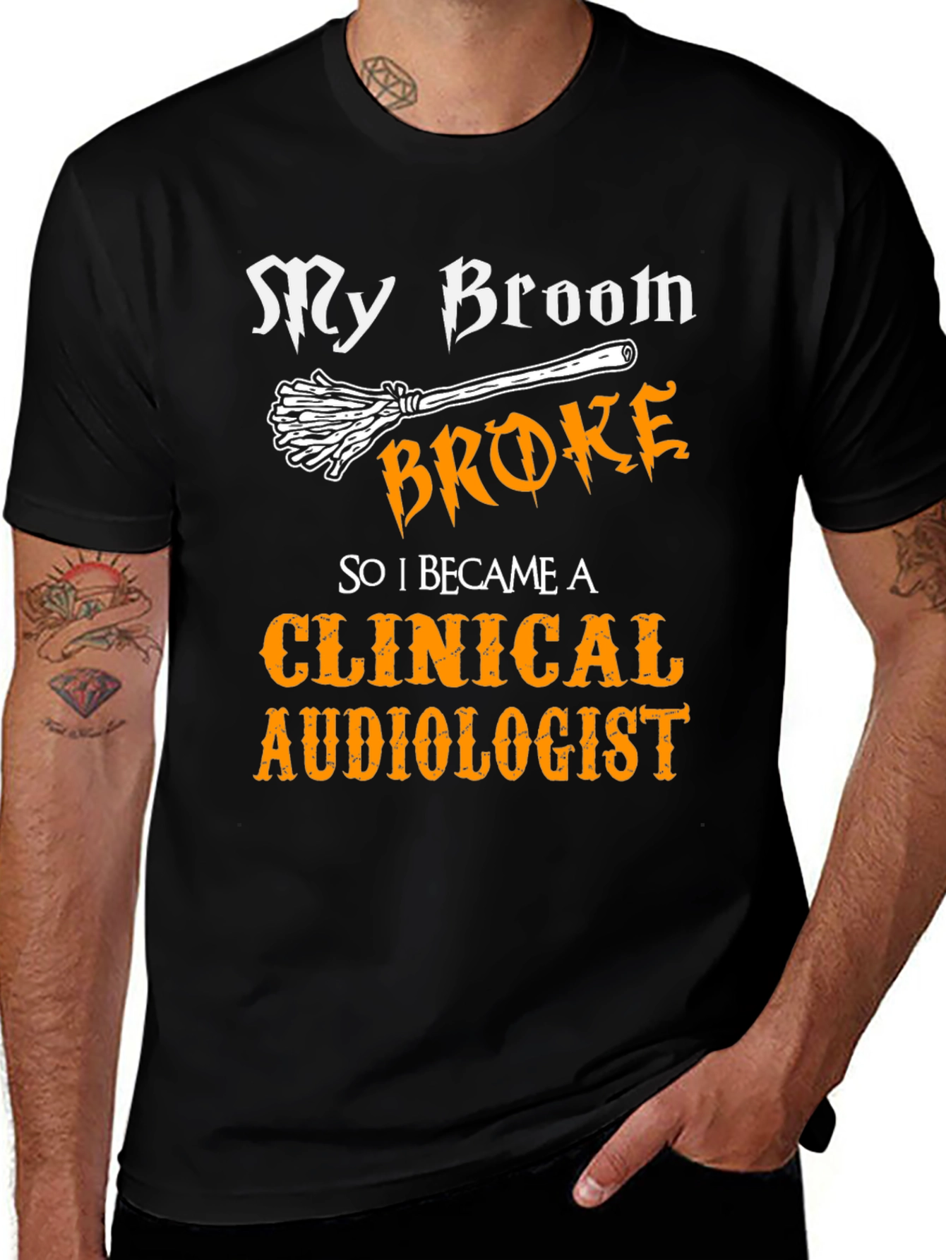 Clinical Audiologist Broom T-Shirt
