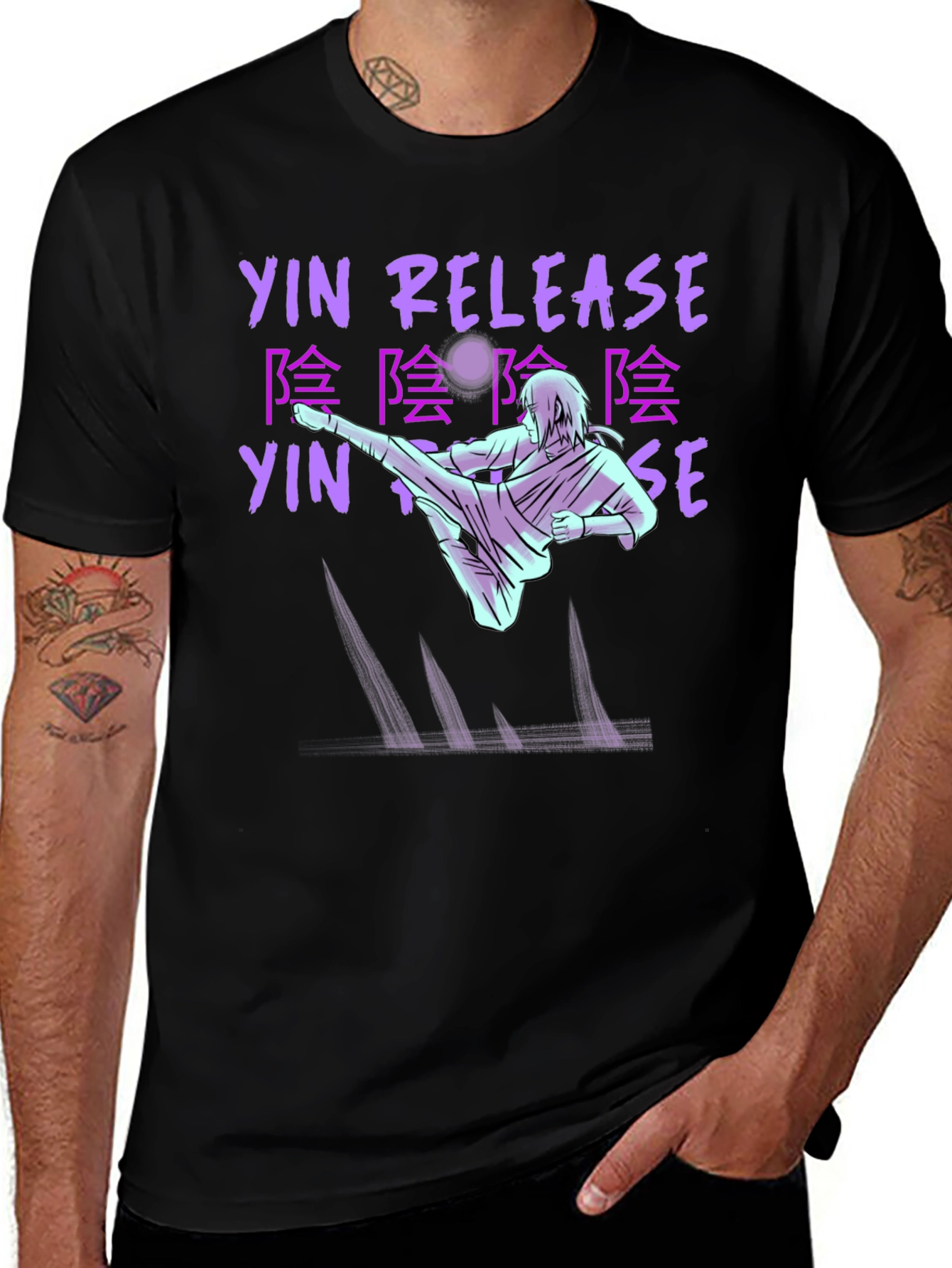 Variant 7 of Yin Release Anime Style Graphic T-Shirt