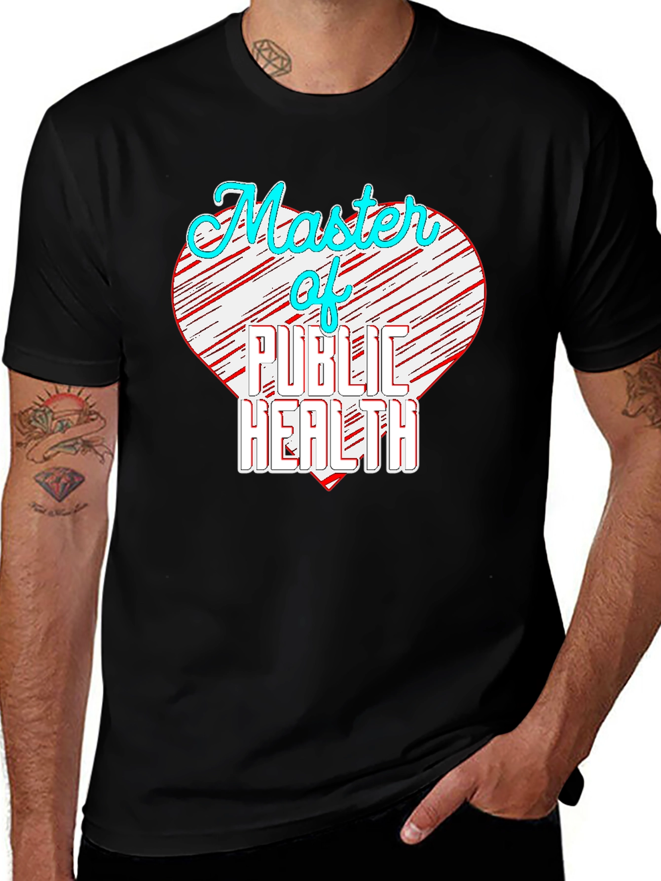 Master of Public Health Heart Graphic T-Shirt
