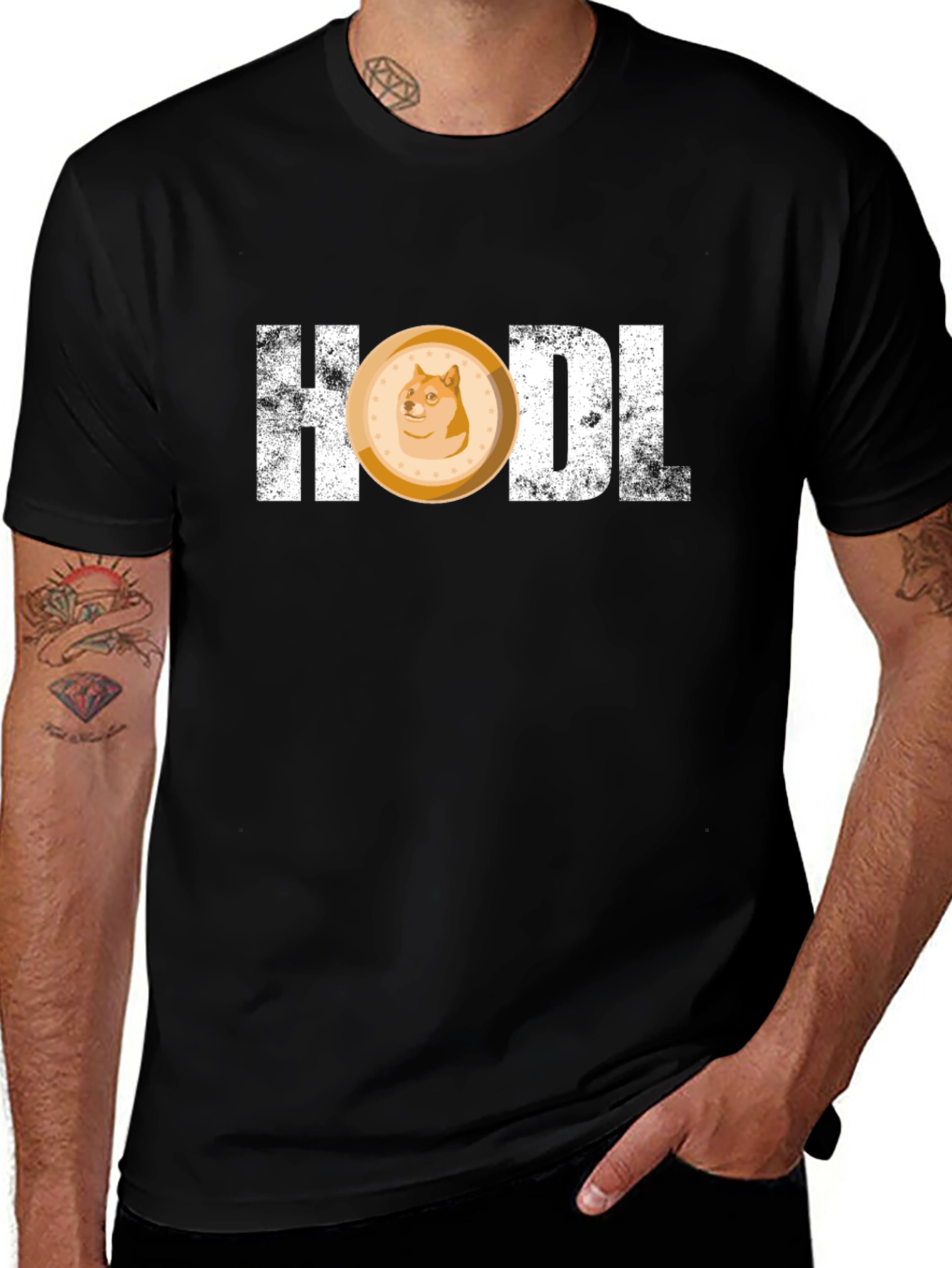 HODL Doge Coin T-Shirt - Crypto Meme Tee