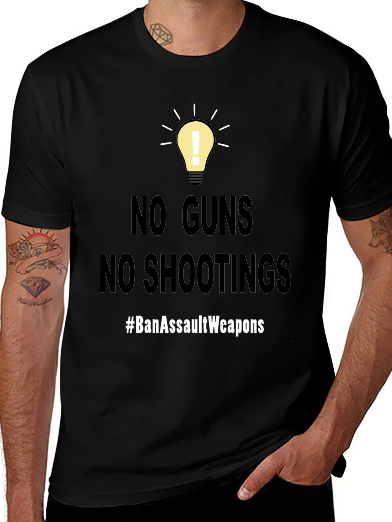 No Guns No Shootings T-Shirt #BanAssaultWeapons