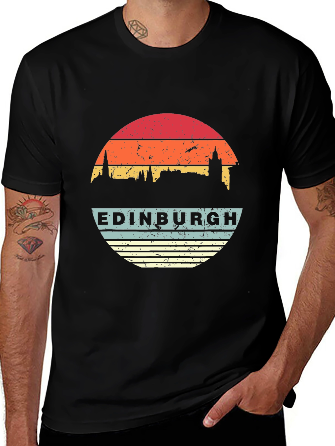 Edinburgh Vintage Sunset T-Shirt