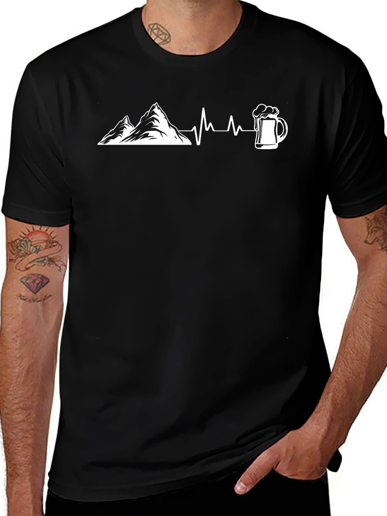 Variant 3 of Mountain Beer Heartbeat T-Shirt