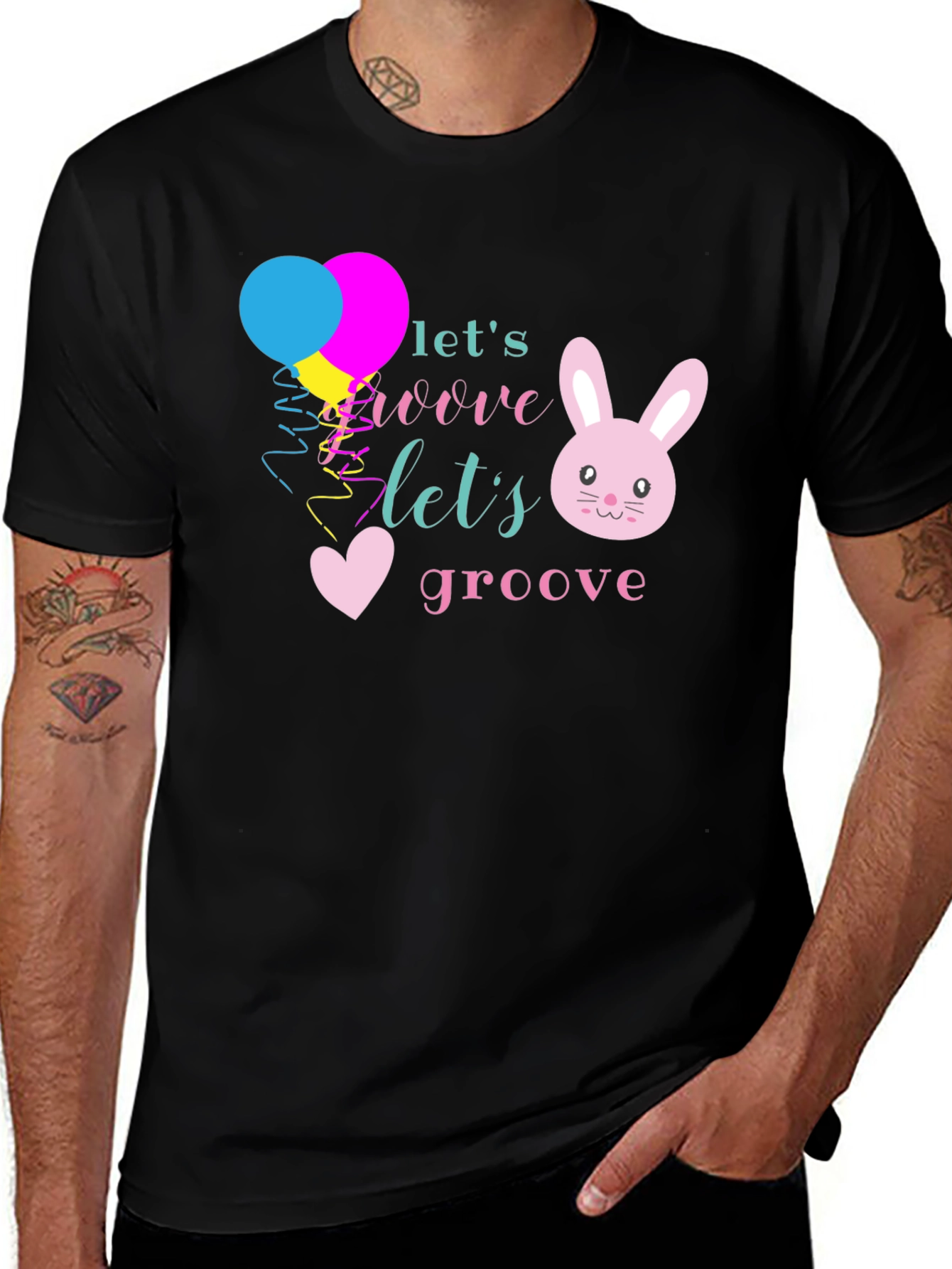 Variant 26 of Let's Groove Easter Bunny T-Shirt