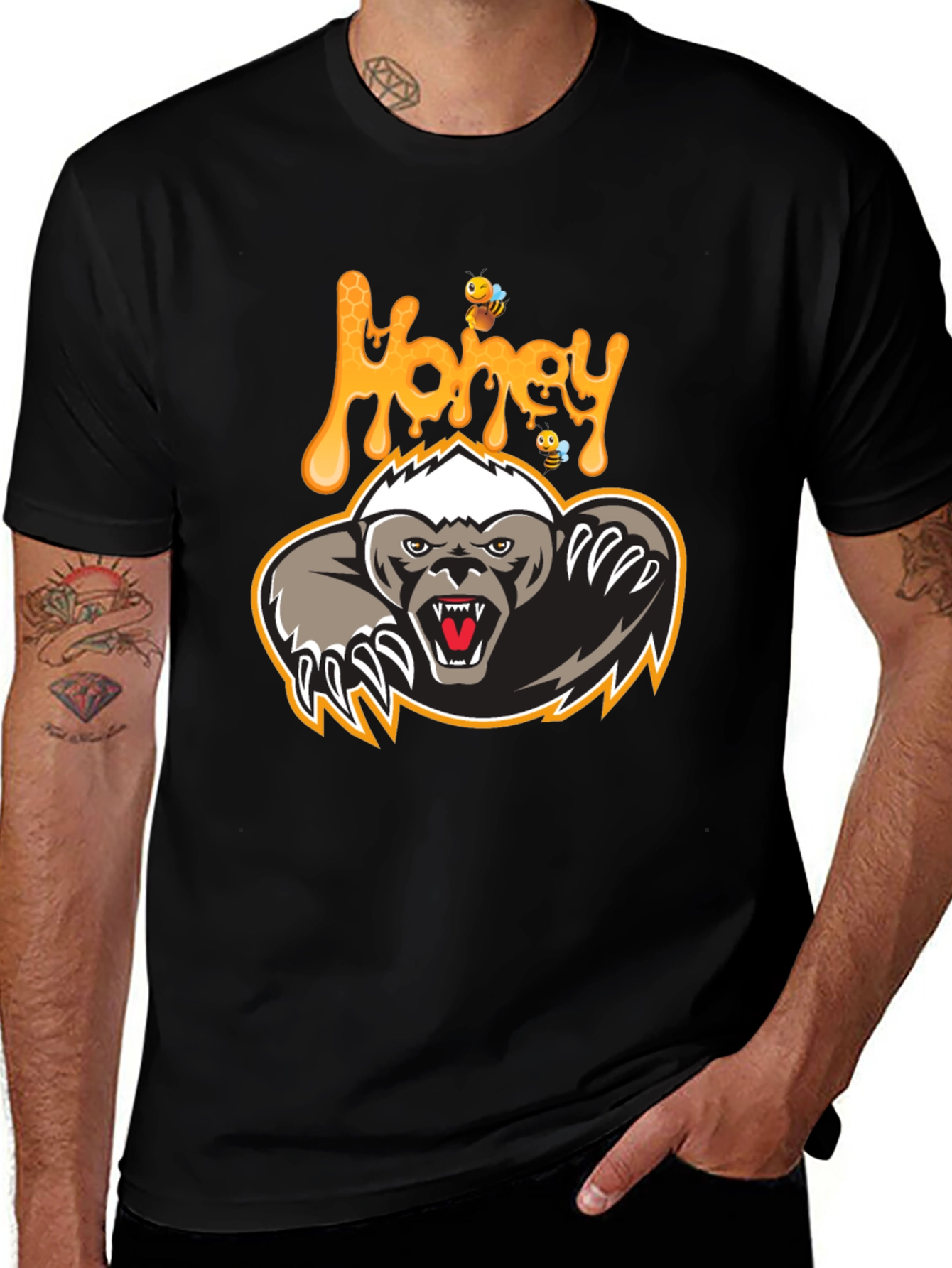 Variant 24 of Honey Badger Graphic Print T-Shirt
