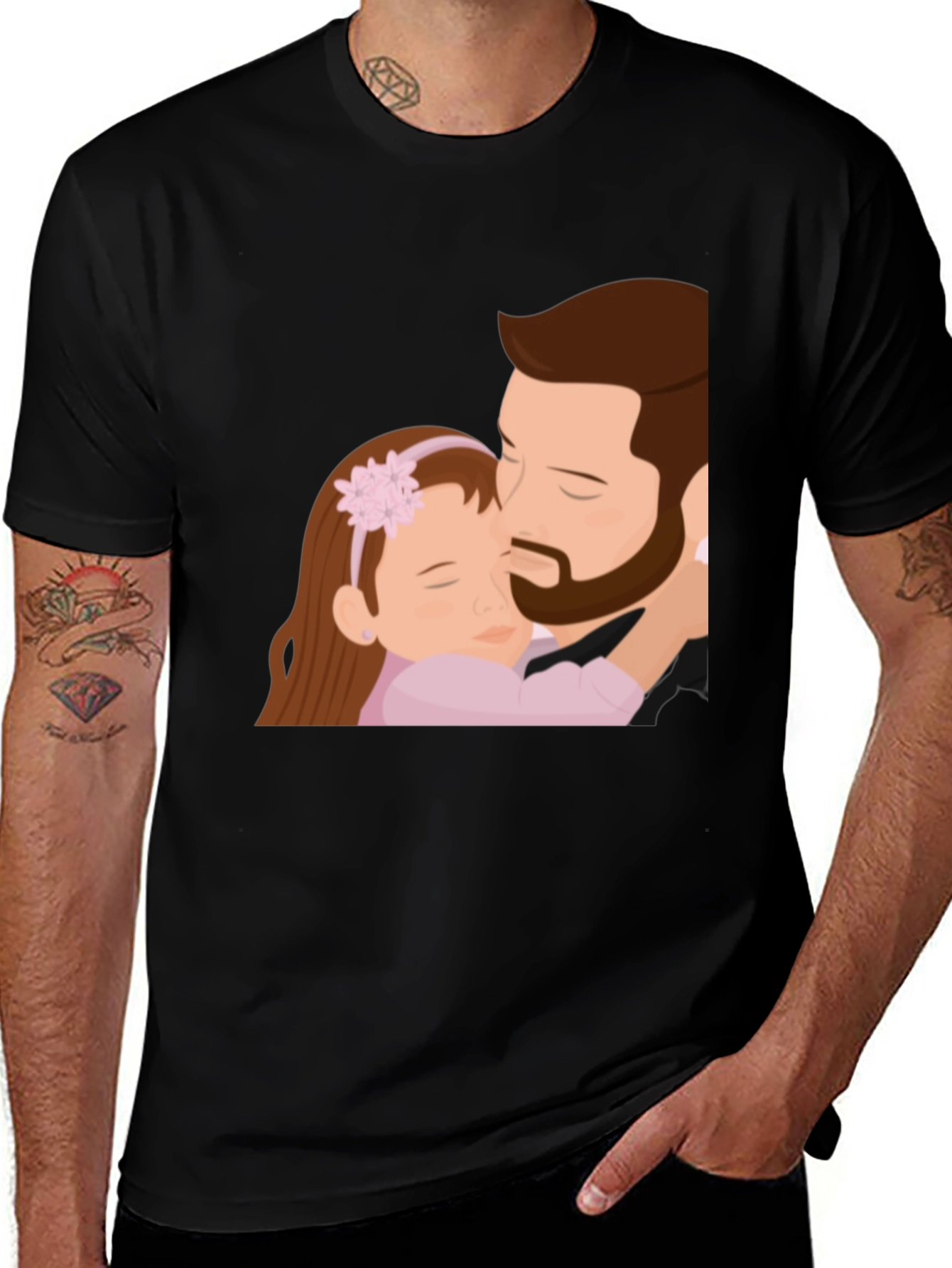 Variant 19 of Father & Daughter Graphic Tee - Black