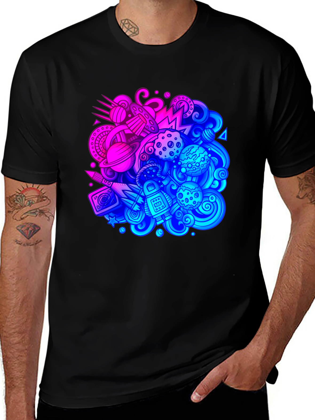 Variant 26 of Cosmic Dream T-Shirt: Space-Themed Graphic Tee