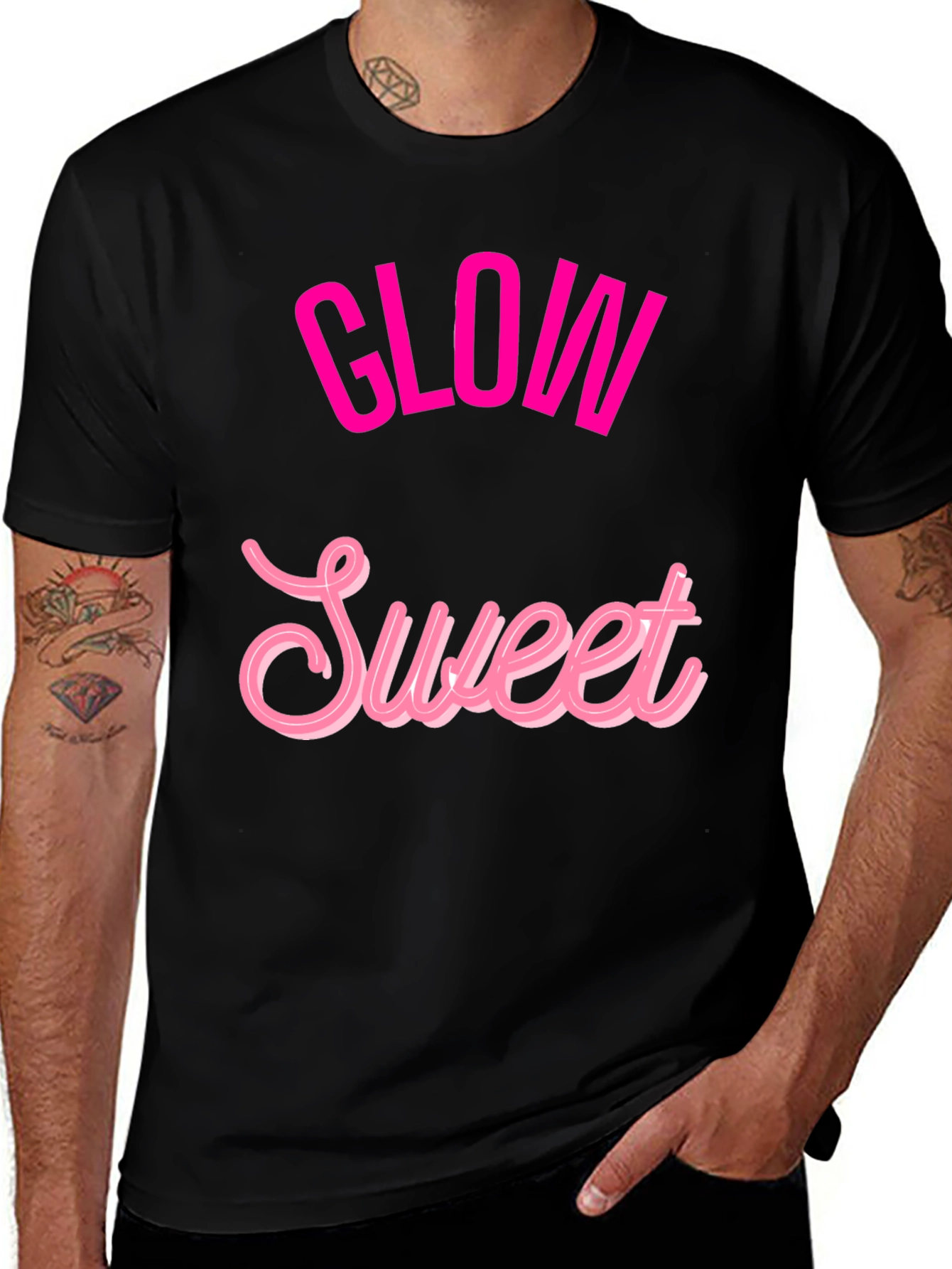 Variant 5 of Glow Sweet Graphic Tee - Trendy Casual T-Shirt