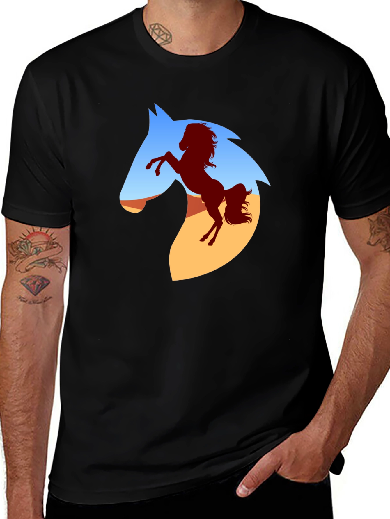 Variant 18 of Horse Silhouette Graphic T-Shirt