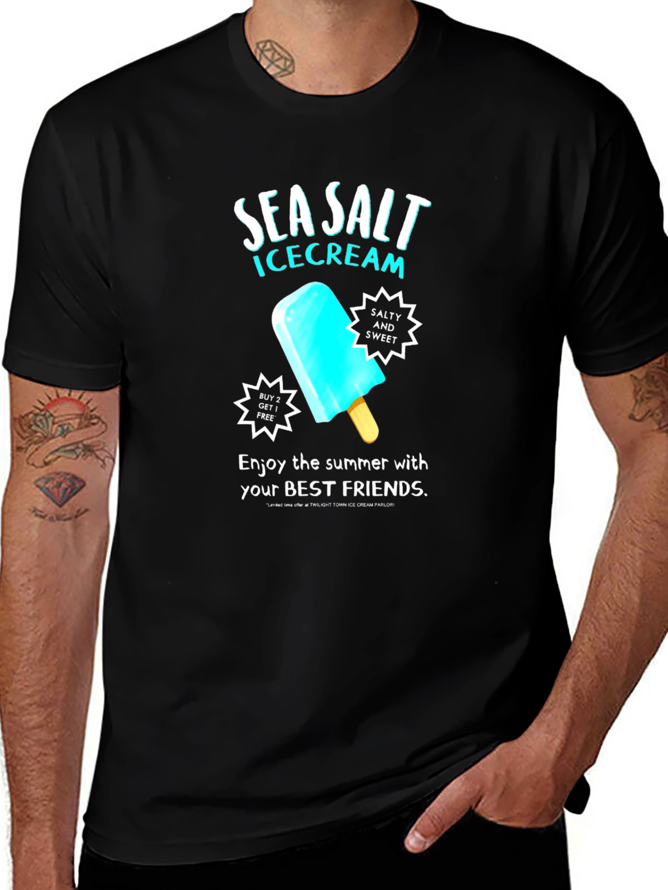 Variant 25 of Sea Salt Ice Cream Graphic T-Shirt