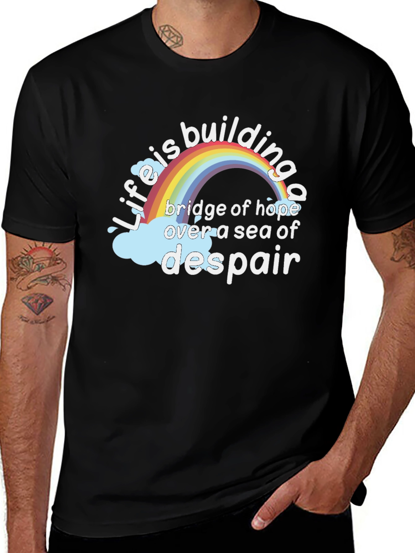 Variant 18 of Rainbow Bridge of Hope Graphic T-Shirt
