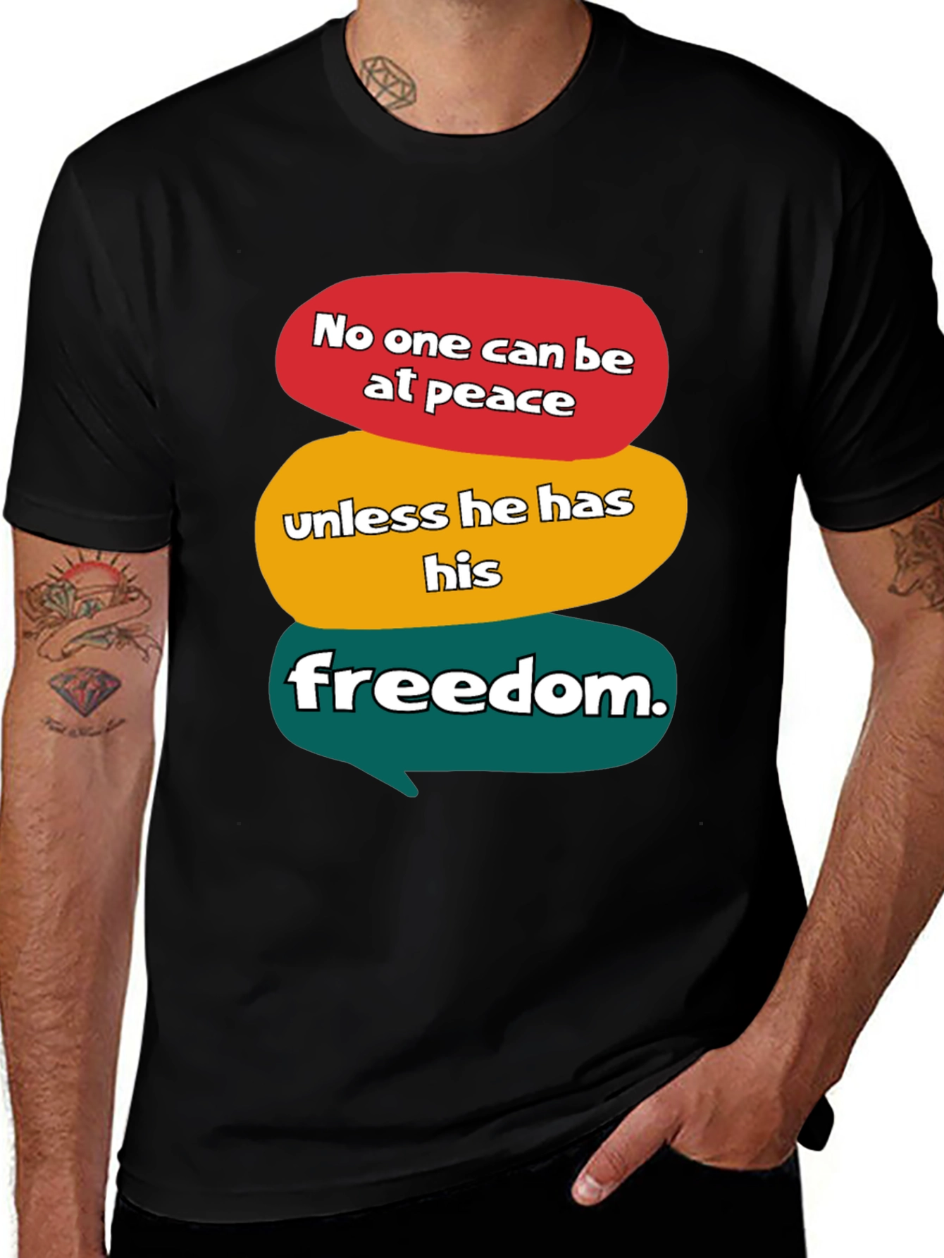 Variant 18 of Peace & Freedom Graphic T-Shirt - Soft Cotton Blend