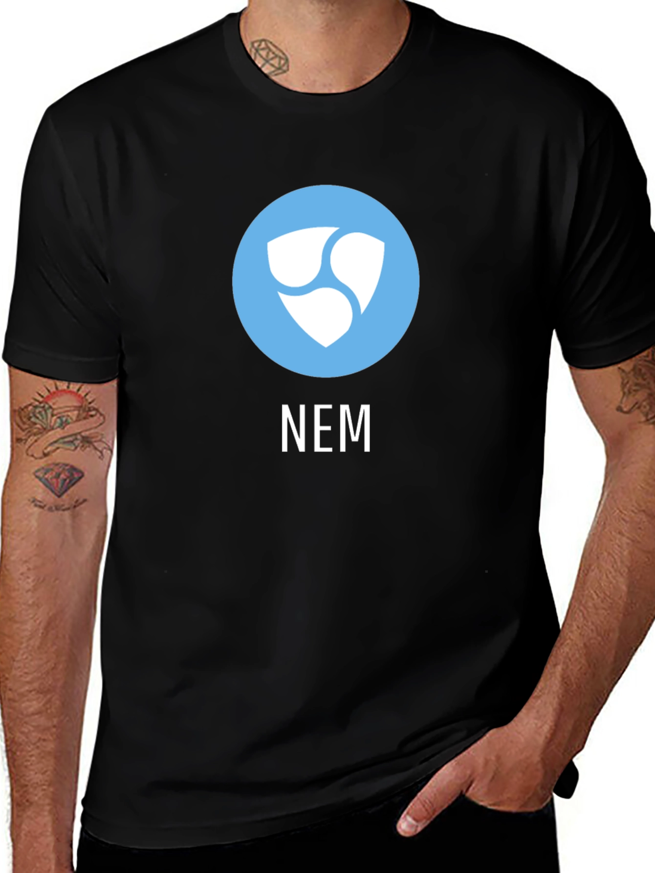 Variant 8 of NEM Crypto Black T-Shirt