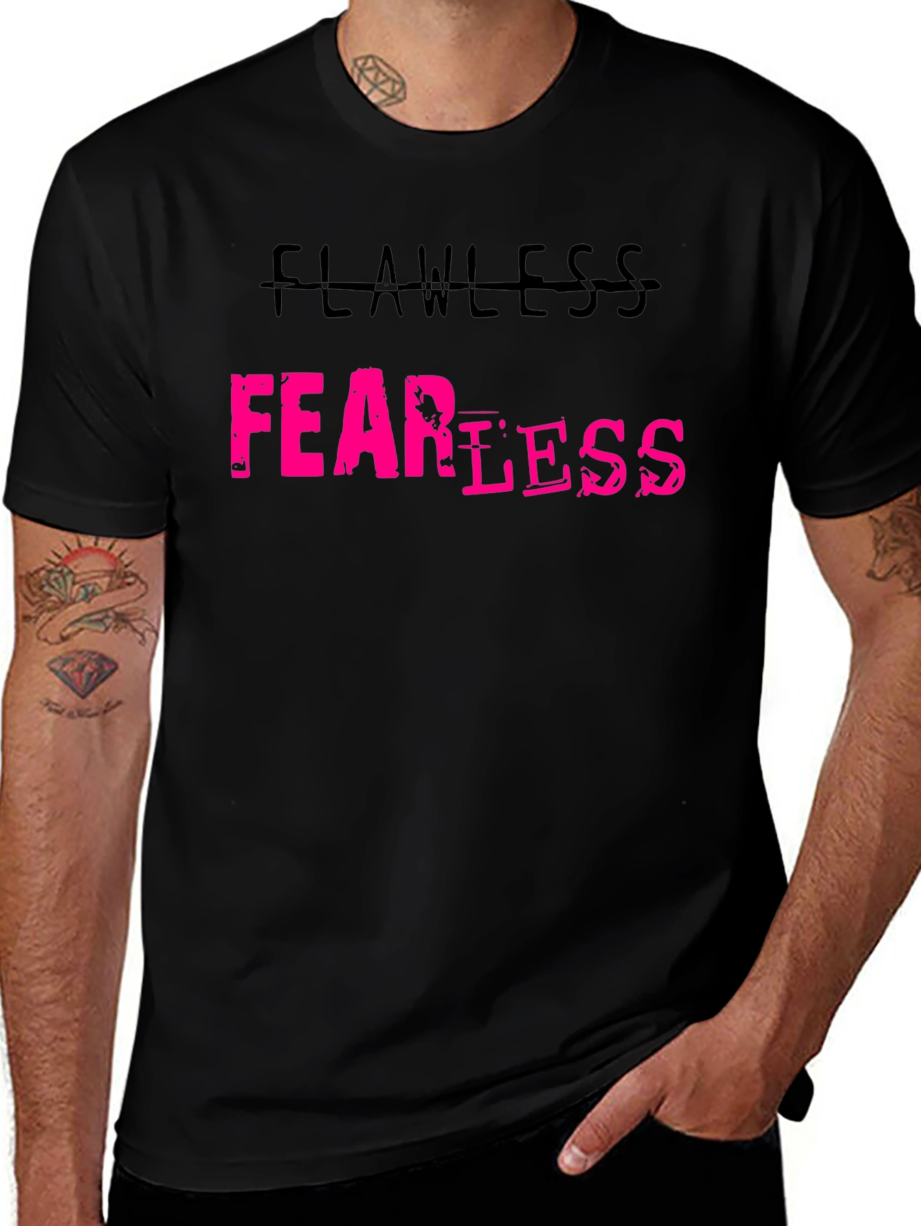 Variant 19 of Fearless Graphic Tee - Black Cotton