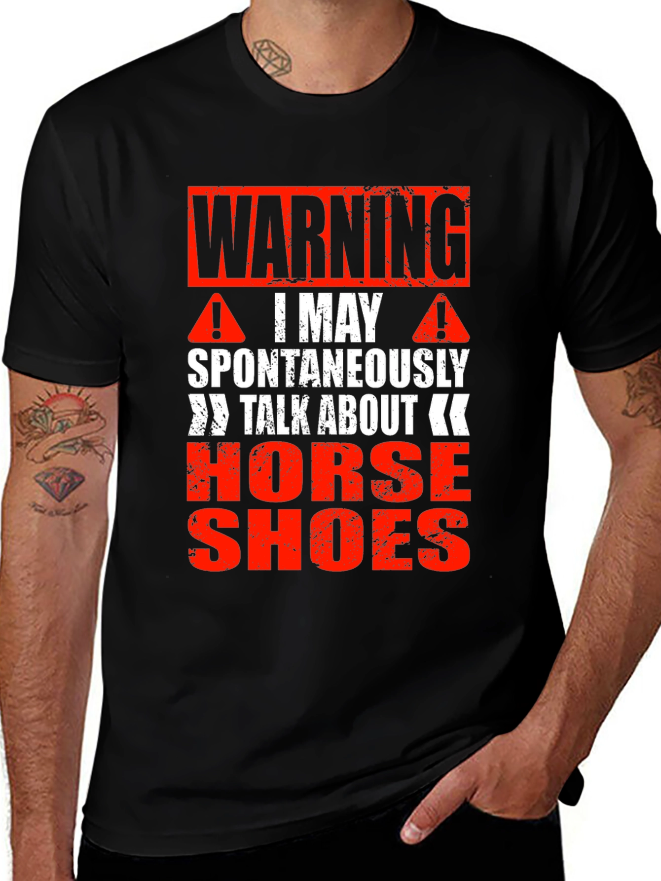 Variant 22 of Warning Horse Shoes T-Shirt