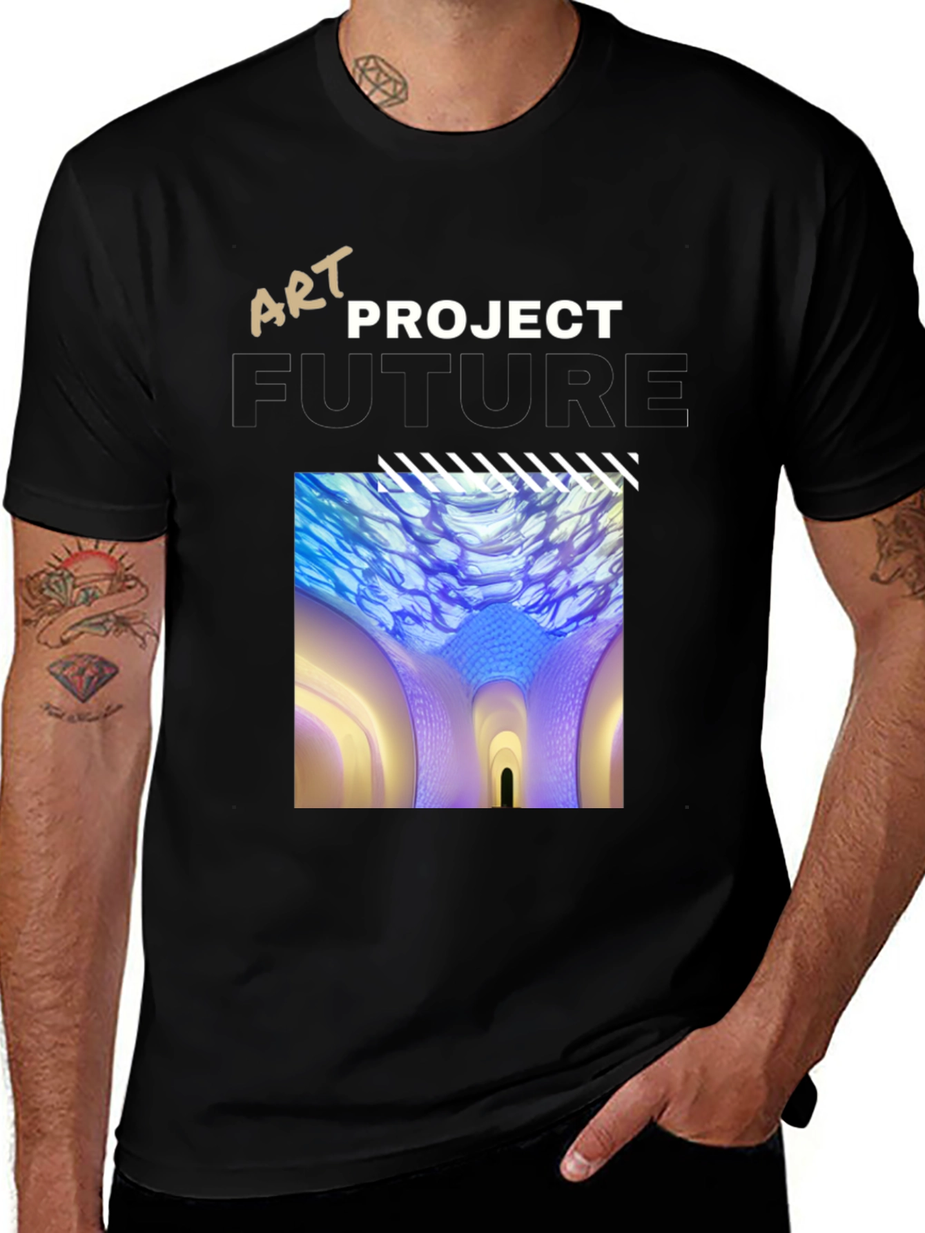 Variant 3 of Art Project Future Black Graphic Tee