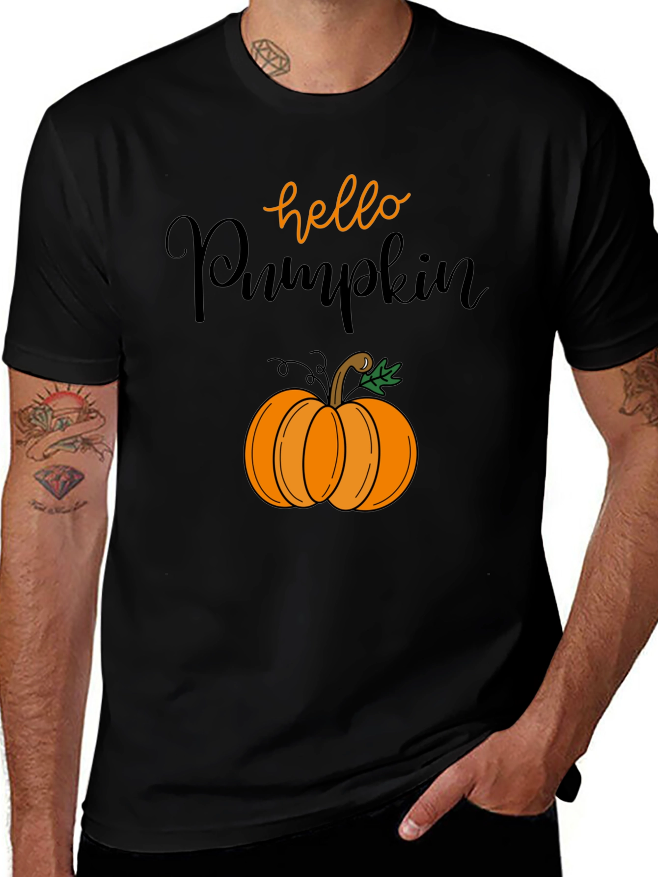 Variant 21 of Hello Pumpkin Black Graphic T-Shirt