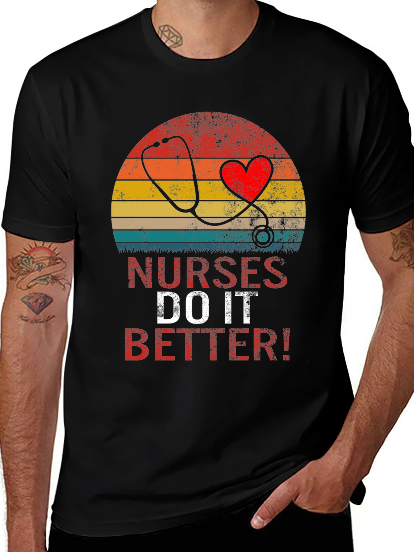 Variant 30 of Nurses Do It Better T-Shirt - Vintage Design