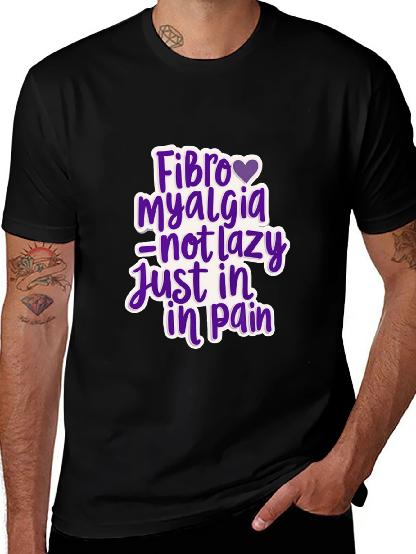 Fibromyalgia Awareness T-Shirt - Not Lazy, Just In Pain