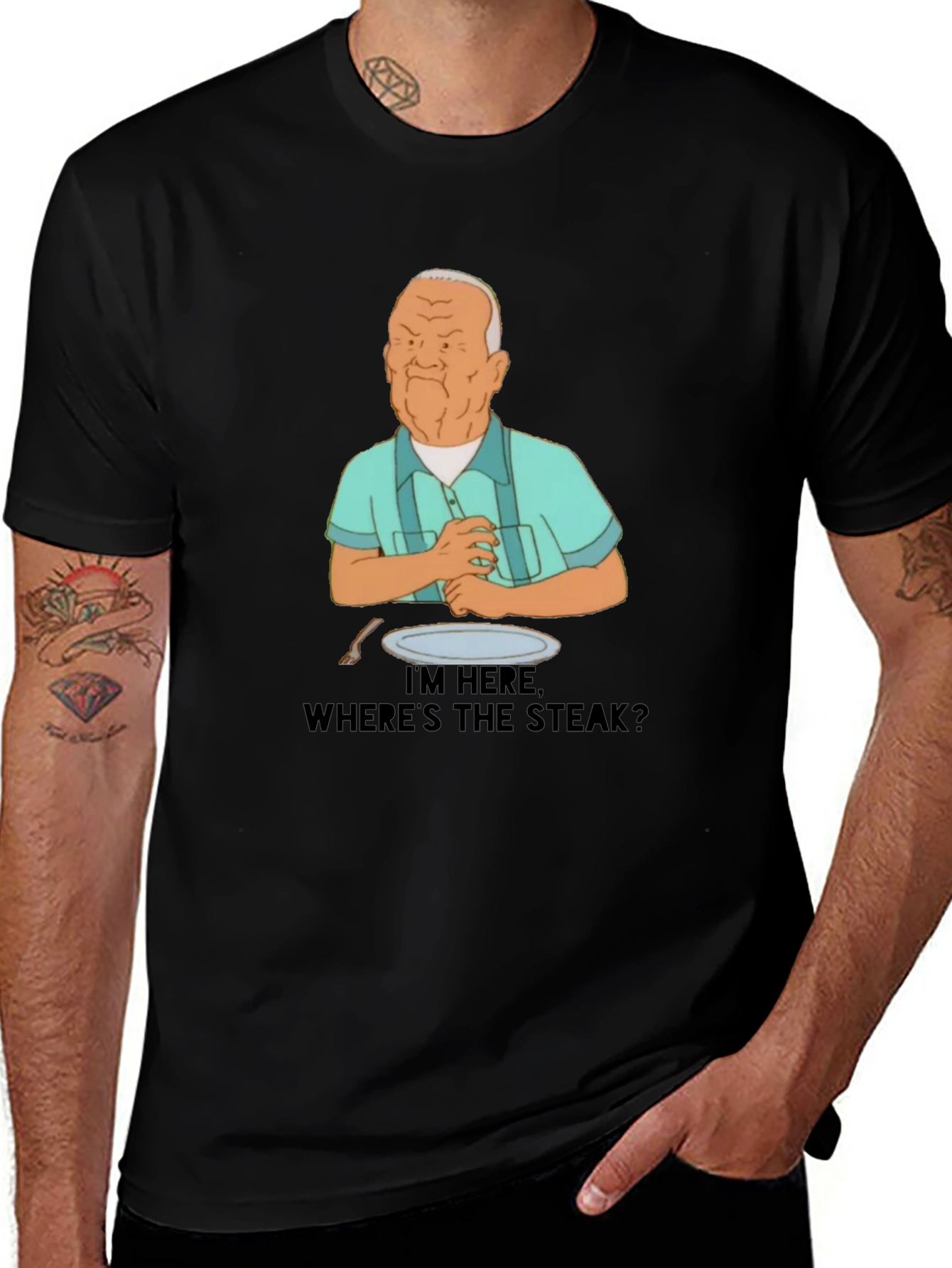 Variant 21 of Where's the Steak? Cartoon T-Shirt
