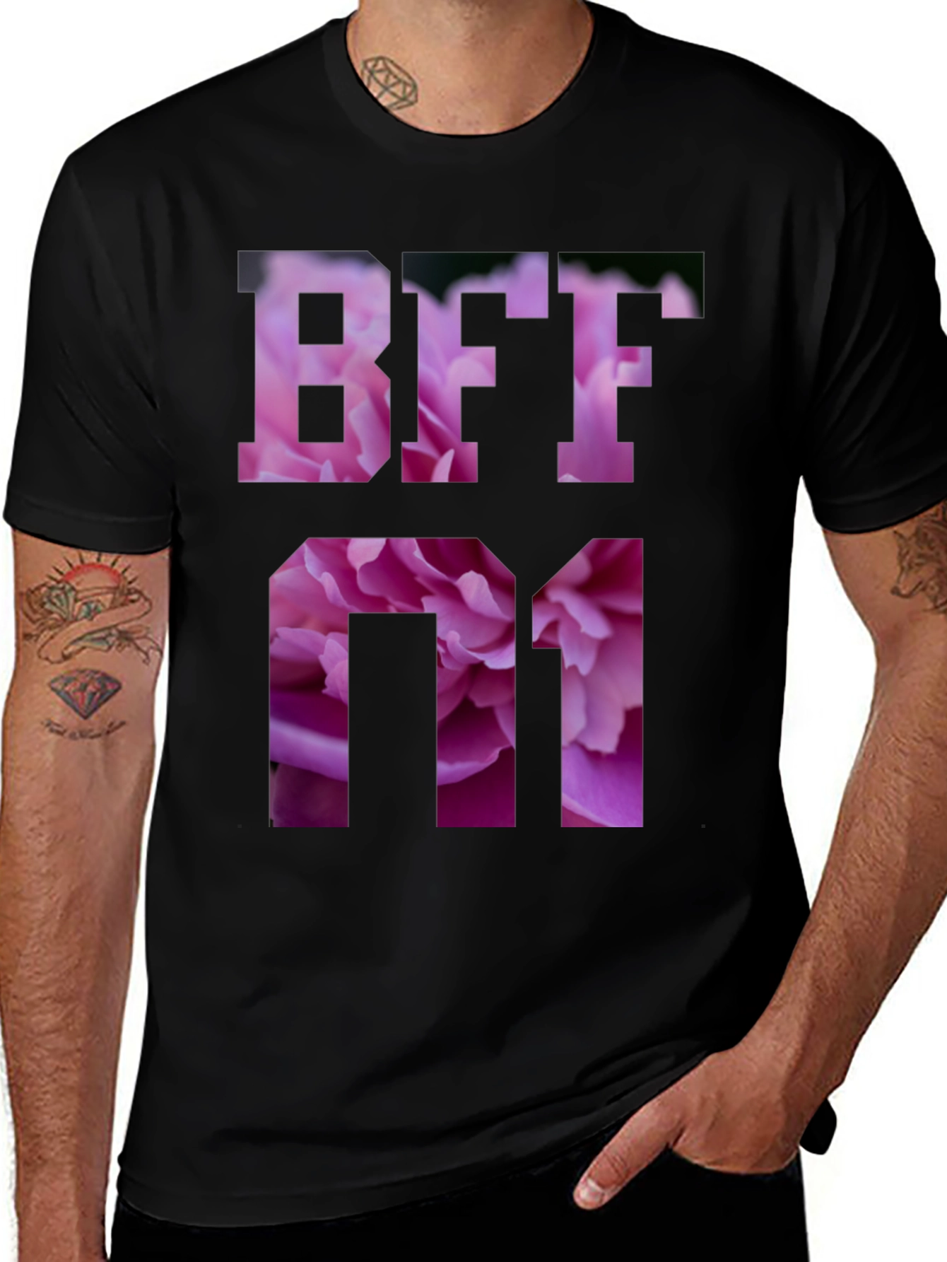 Floral BFF T-Shirt - Trendy Best Friend Fashion Tee