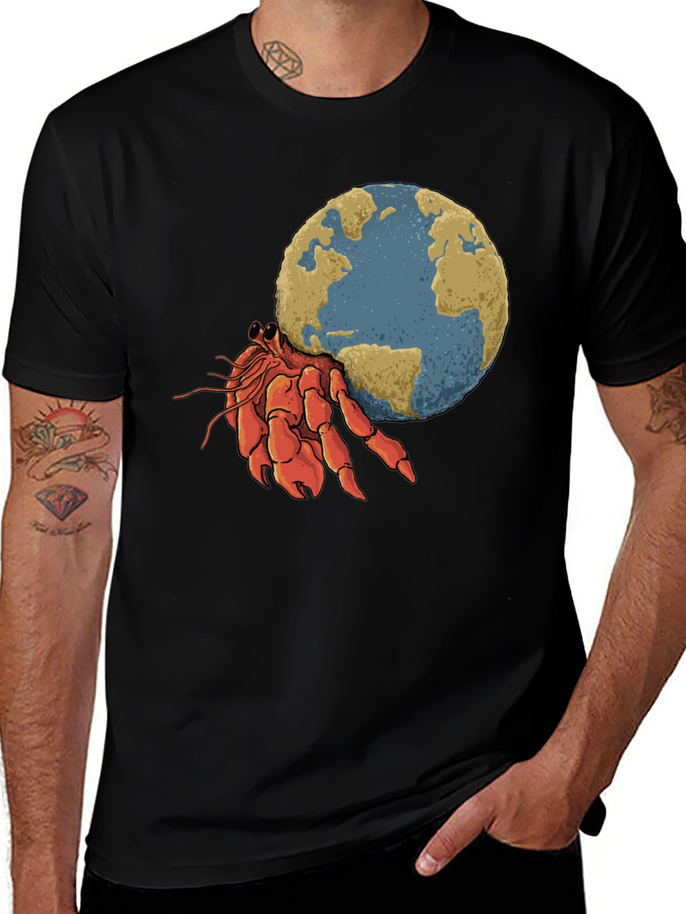 Variant 7 of Hermit Crab Earth T-Shirt - Global Citizen Tee