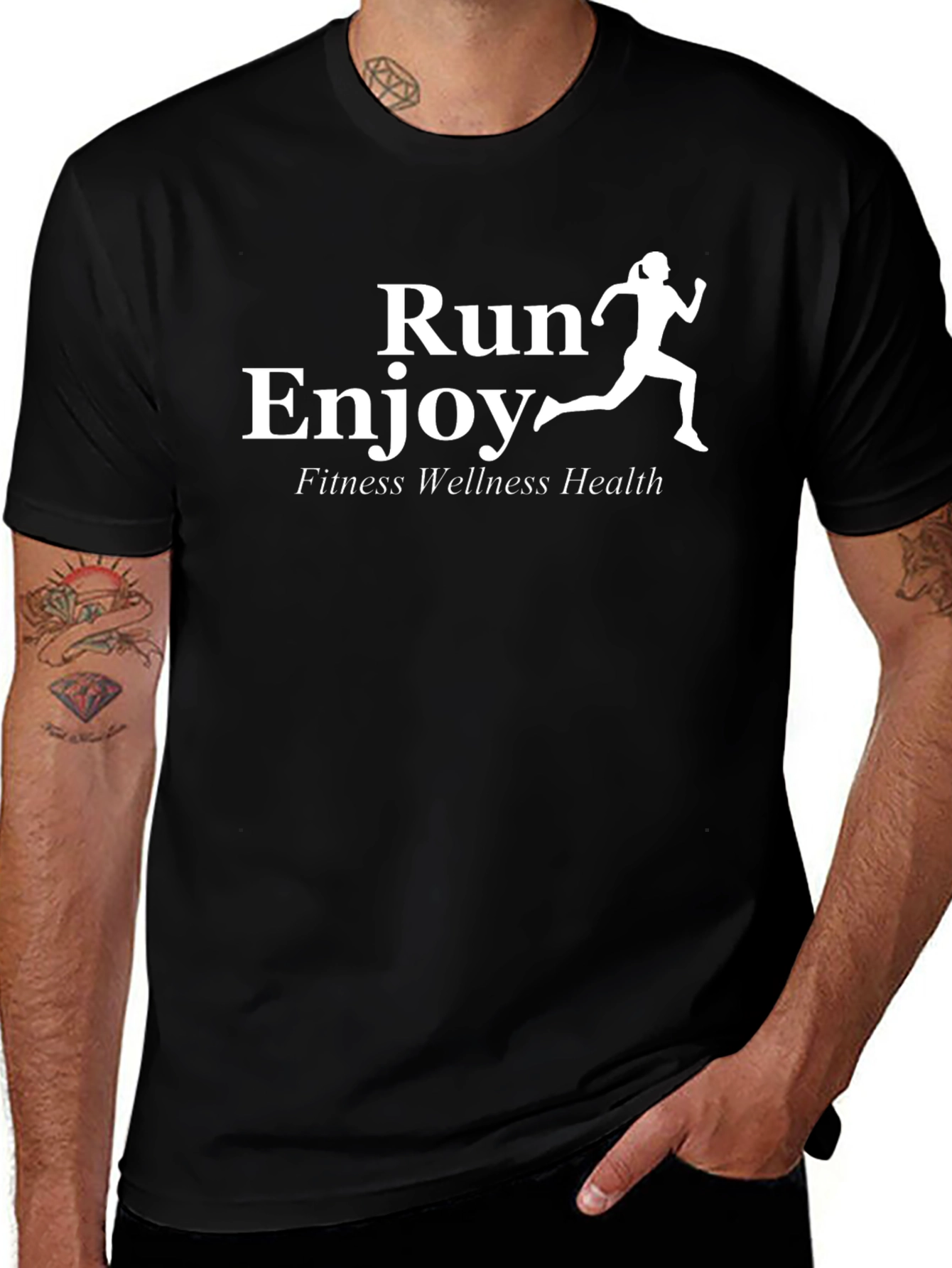 Variant 10 of Run Enjoy Fitness Tee - Wellness Health Shirt