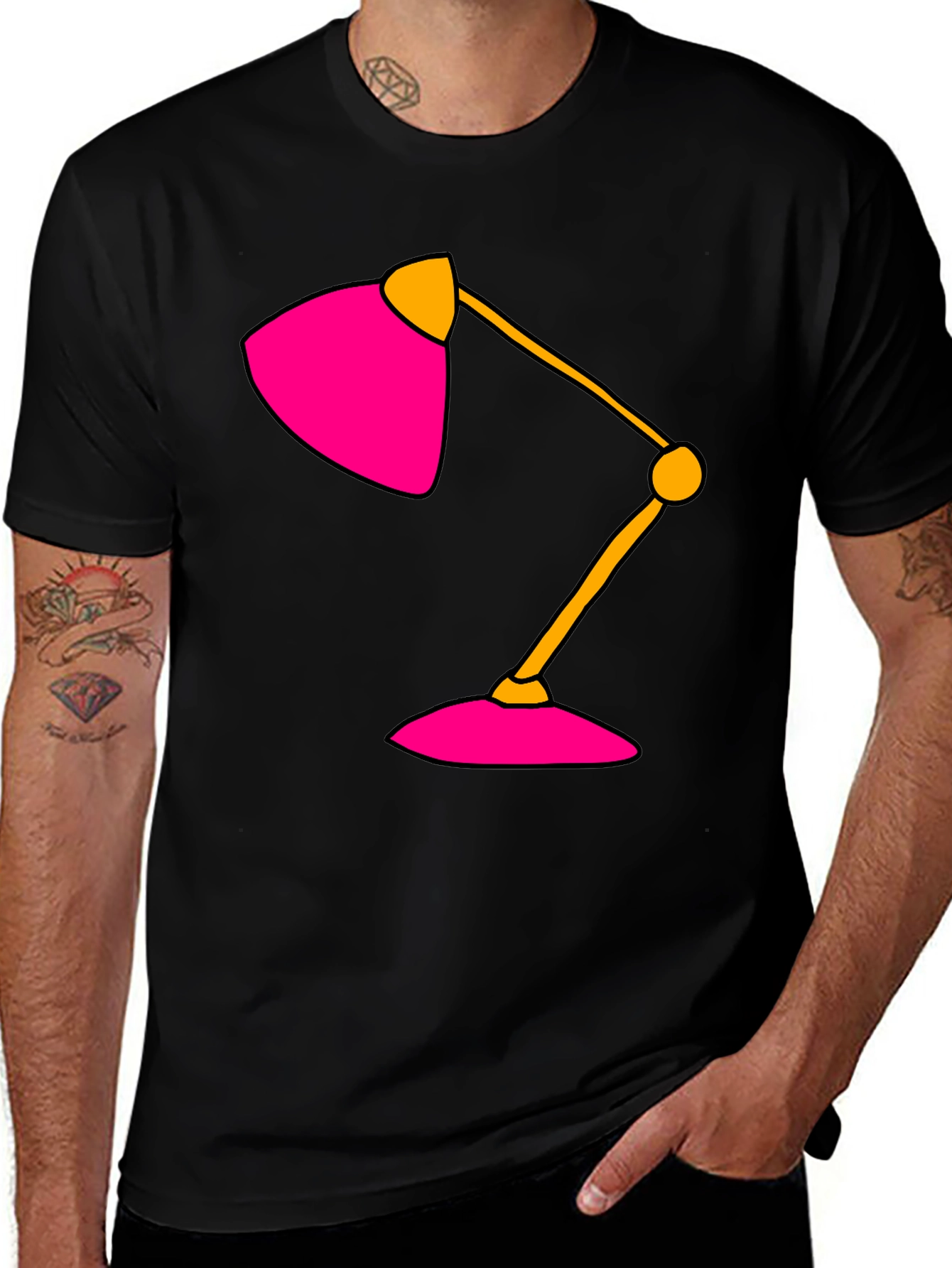 Variant 14 of Pink Lamp Graphic T-Shirt - Unique Design Tee
