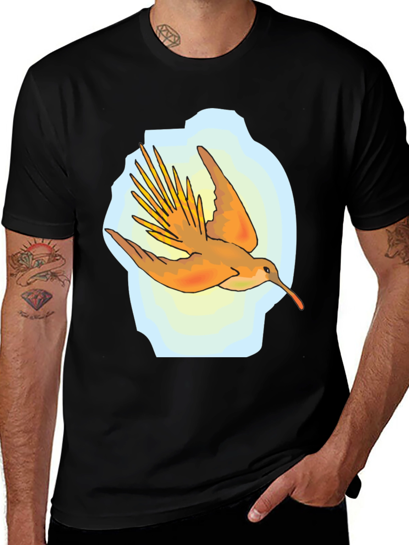Variant 15 of Hummingbird Graphic Tee - Stylish Bird Lover T-Shirt