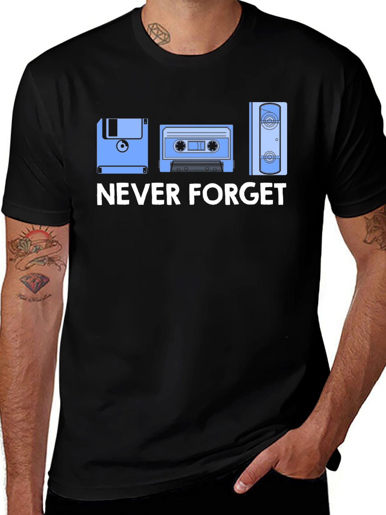 Variant 8 of Never Forget Retro Tech T-Shirt