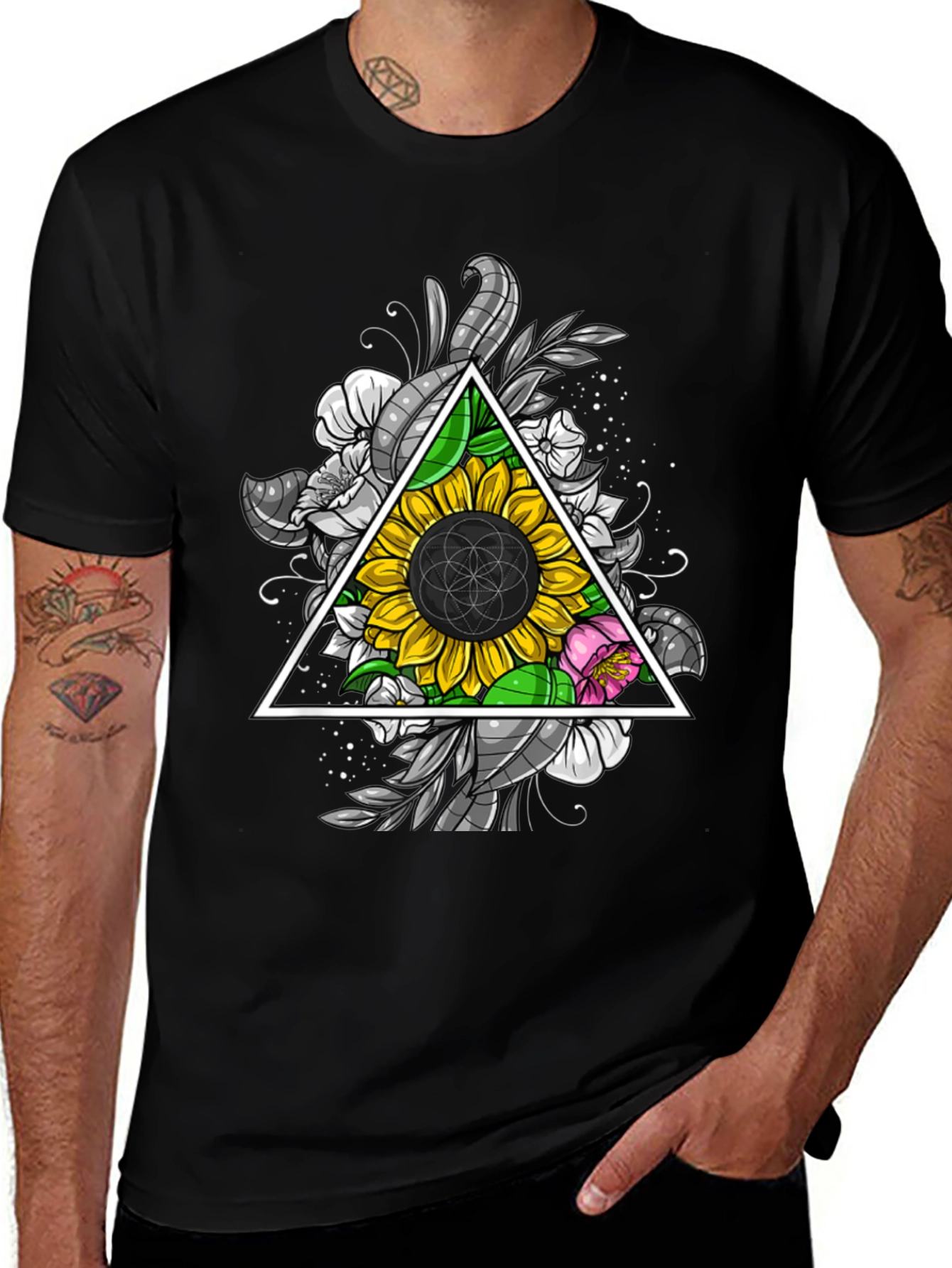 Variant 18 of Sunflower Geometric T-Shirt