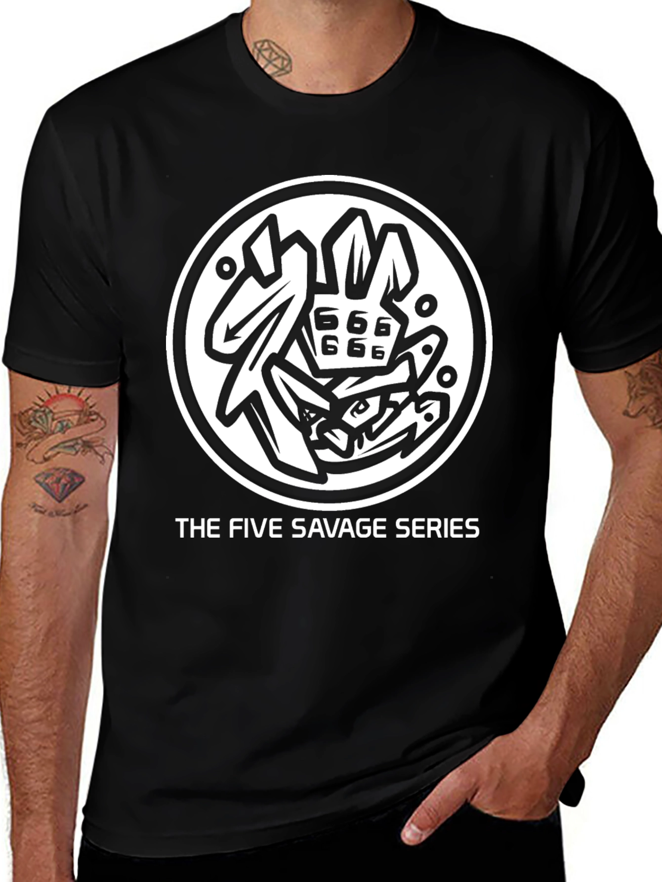 The Five Savage Series Black T-Shirt