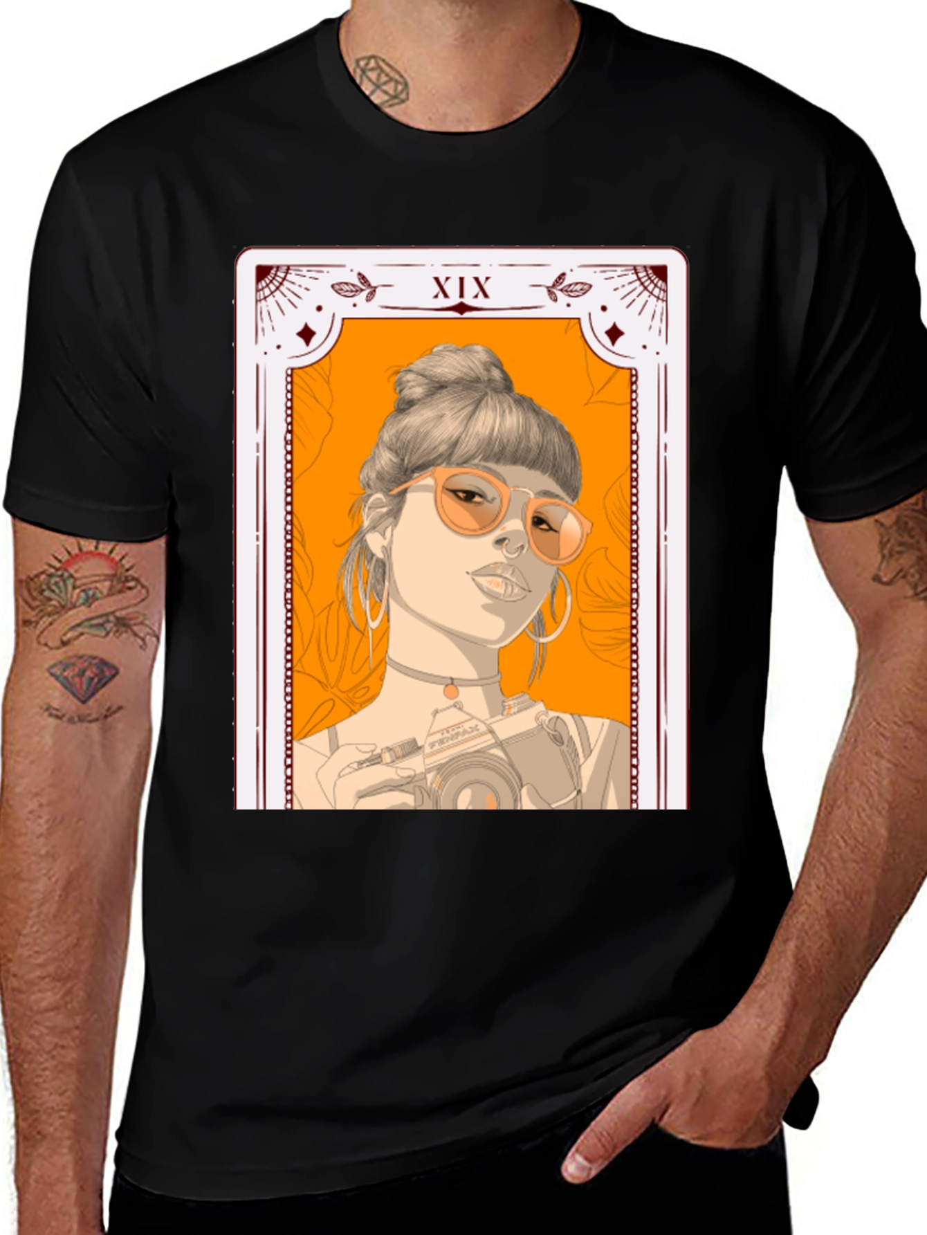 Variant 10 of Tarot Card Girl T-Shirt - Stylish Graphic Tee