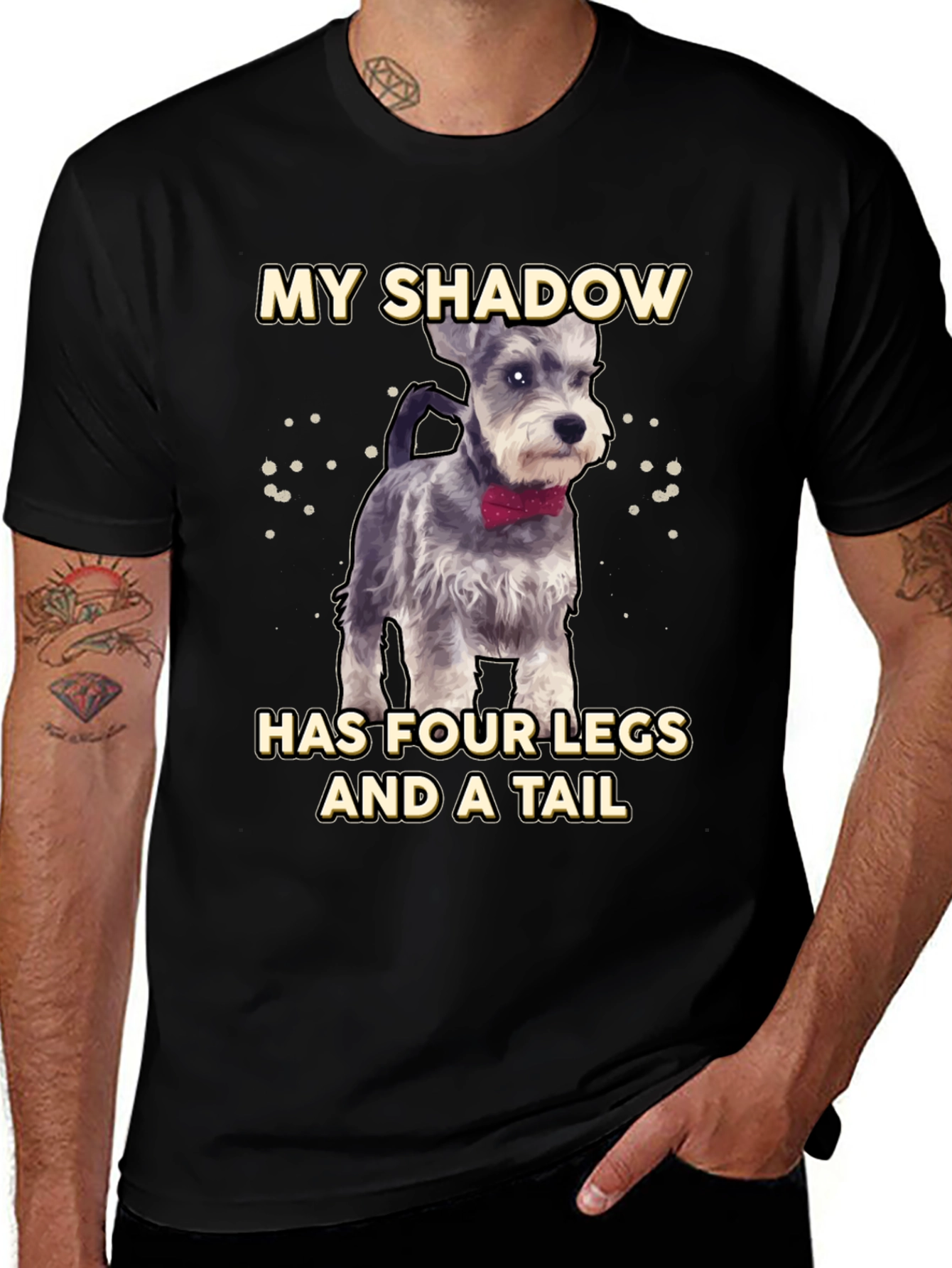 Variant 30 of Dog Lover T-Shirt: "My Shadow Has Four Legs and a Tail"