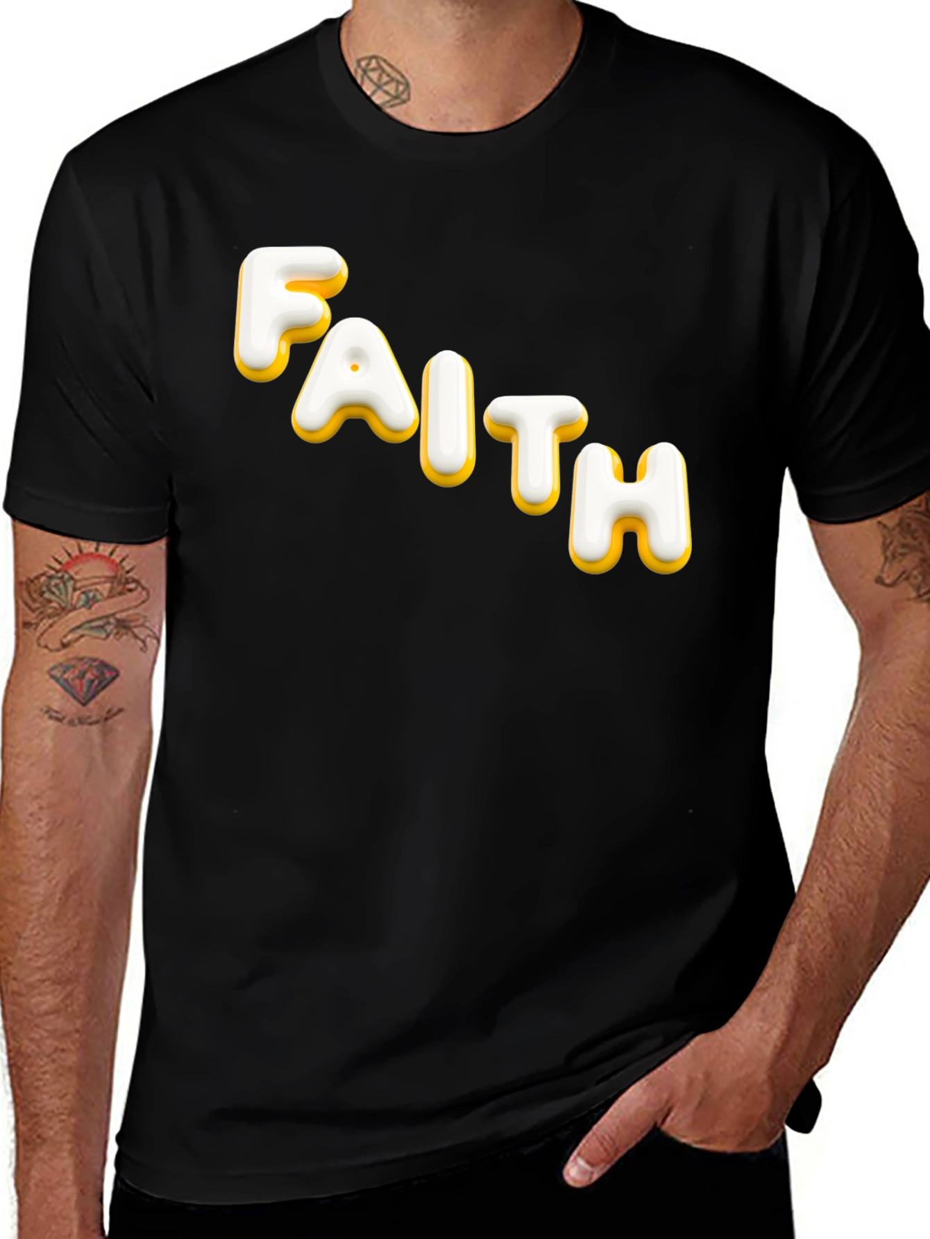 Variant 21 of Faith T-Shirt: Stylish Religious Apparel for Men