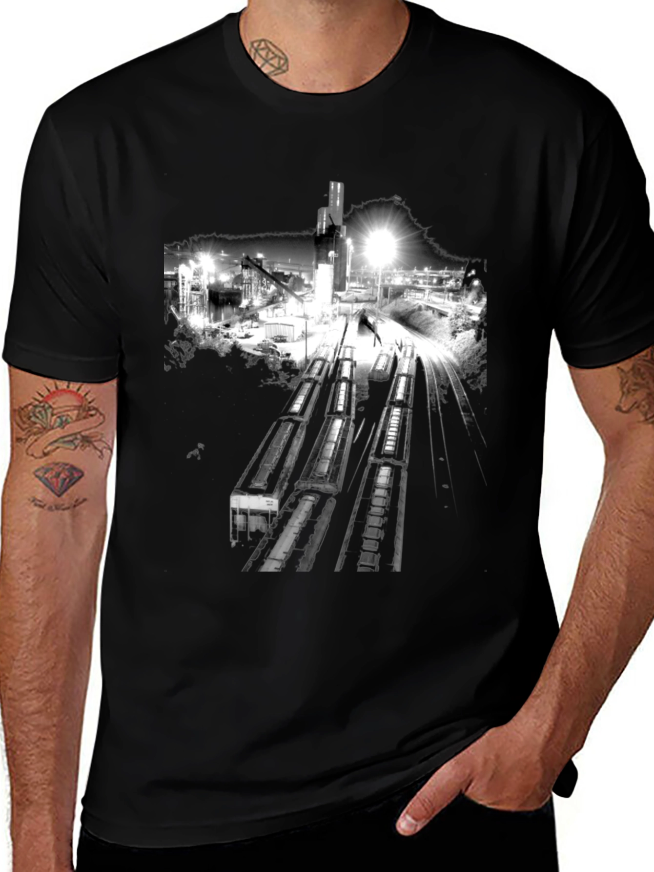 Variant 27 of Night Train Cityscape Graphic Tee