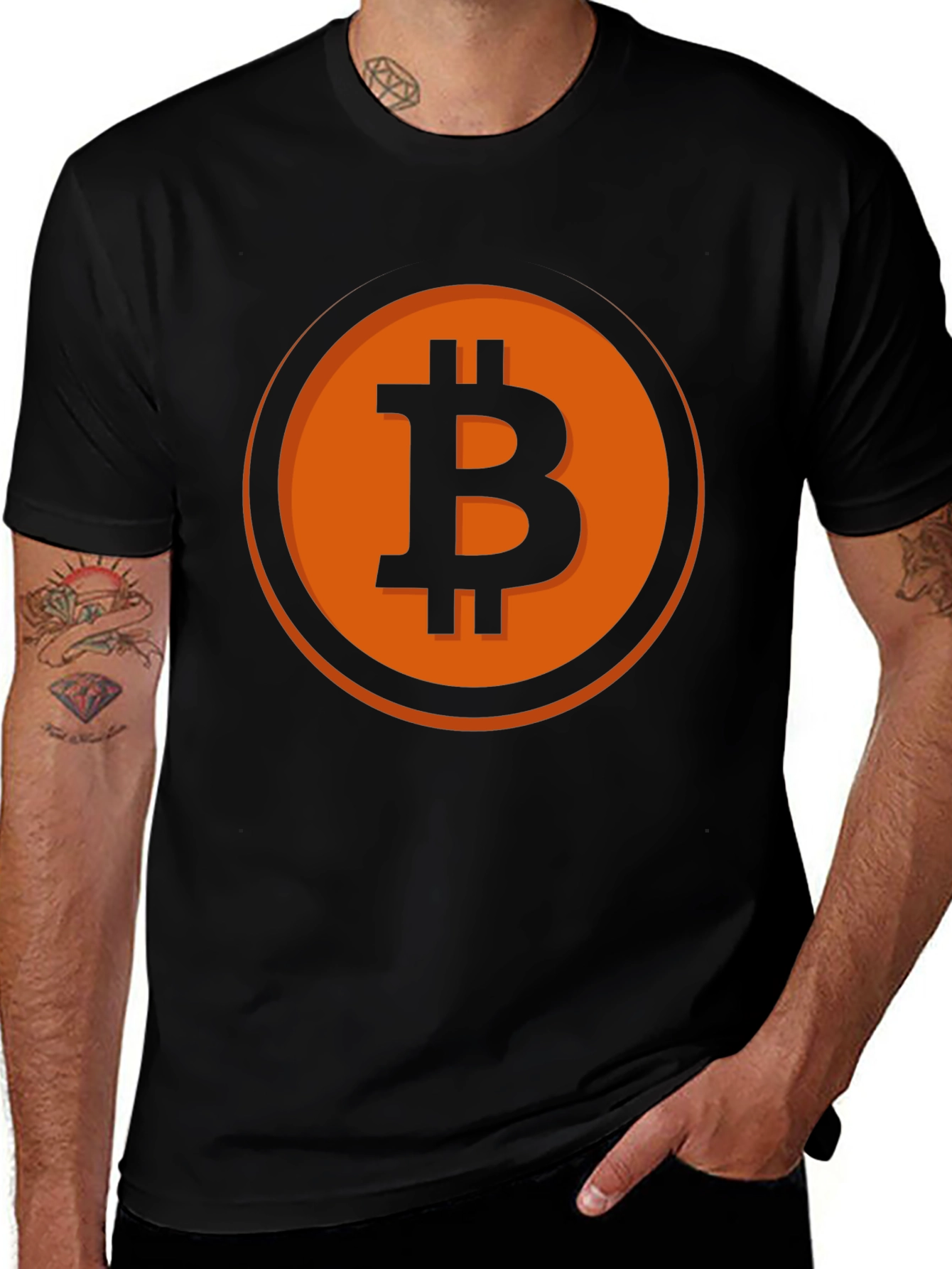 Variant 27 of Bitcoin Logo Black T-Shirt