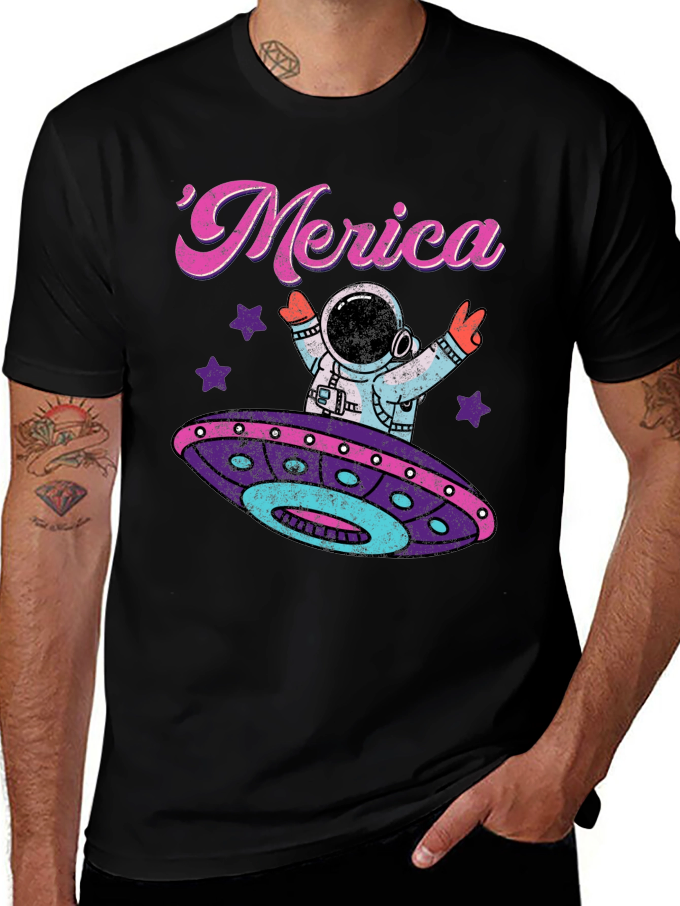 'Merica Astronaut UFO T-Shirt
