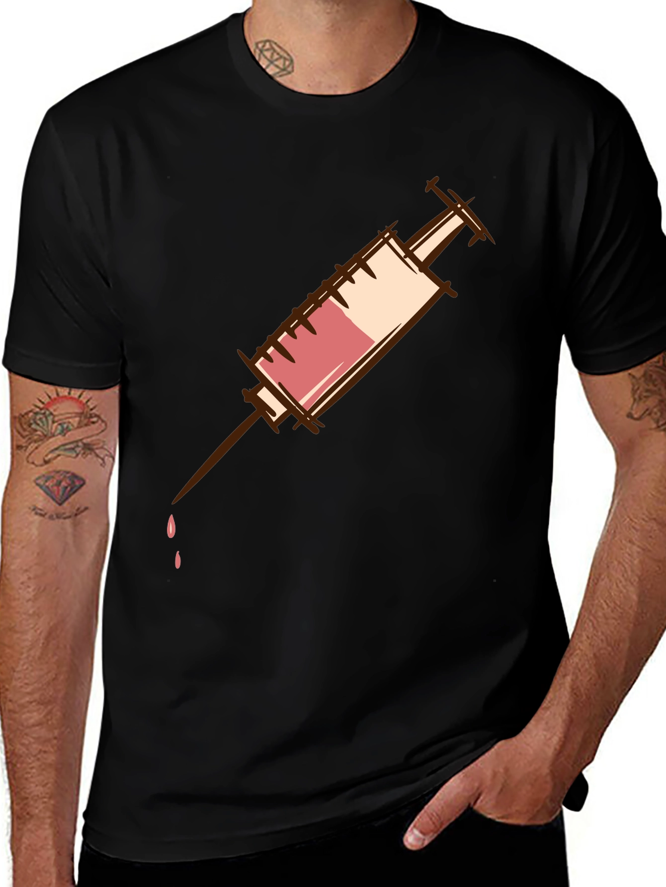 Variant 14 of Syringe Graphic T-Shirt - Unisex Cotton Tee