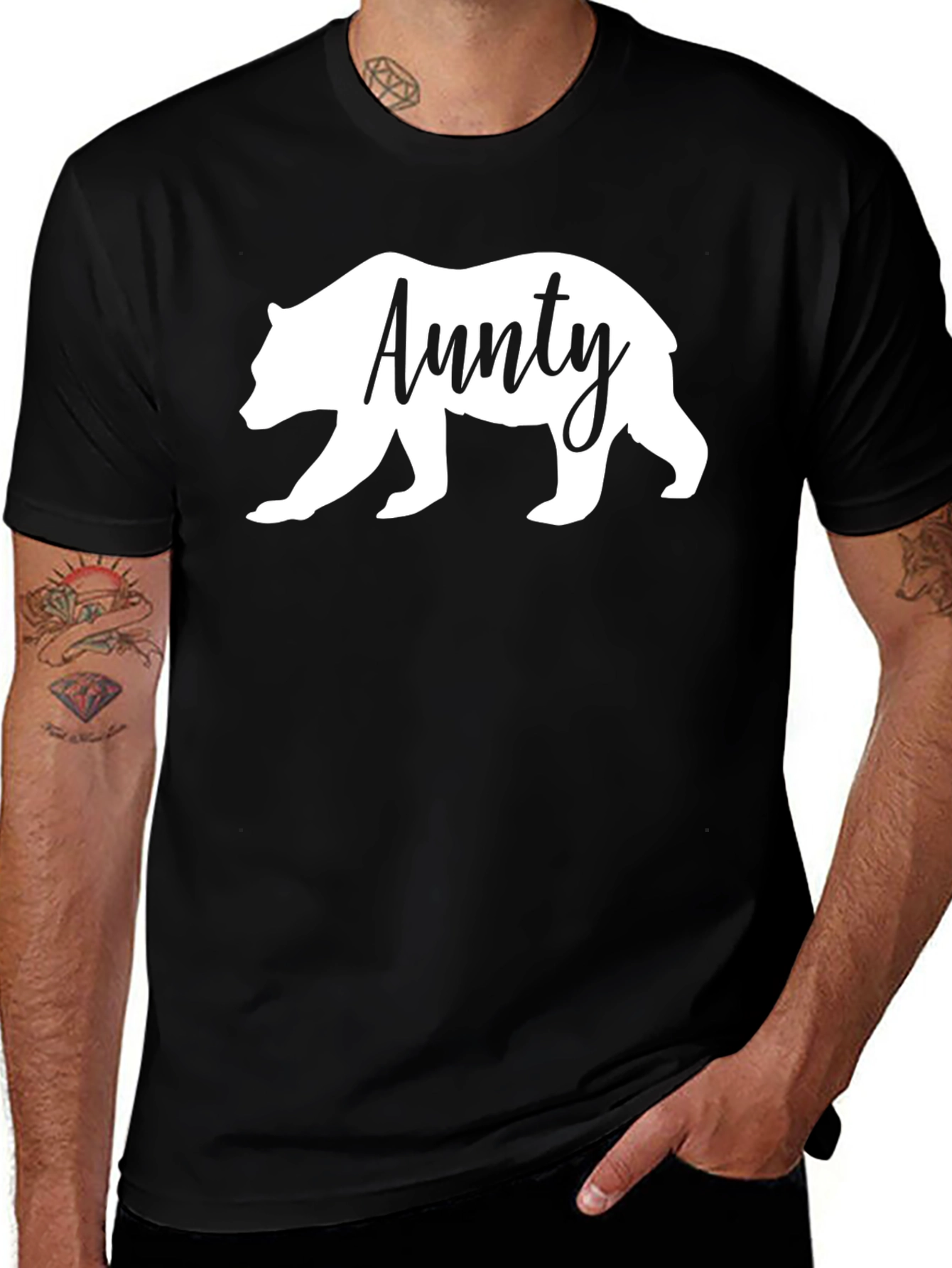 Aunty Bear T-Shirt - Cute Family Matching Tee