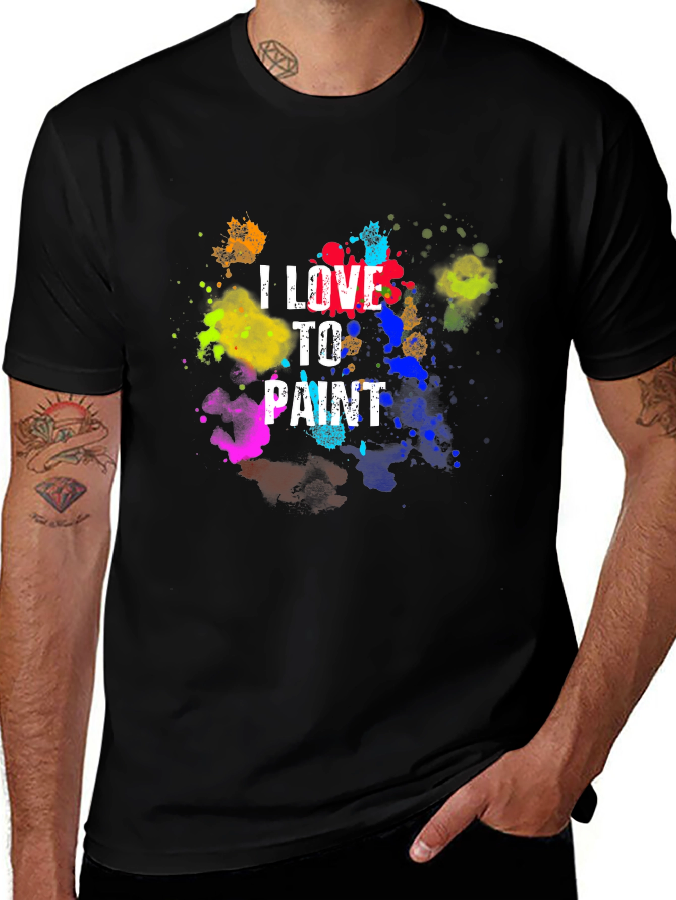 Variant 12 of I Love To Paint - Artsy Graphic T-Shirt