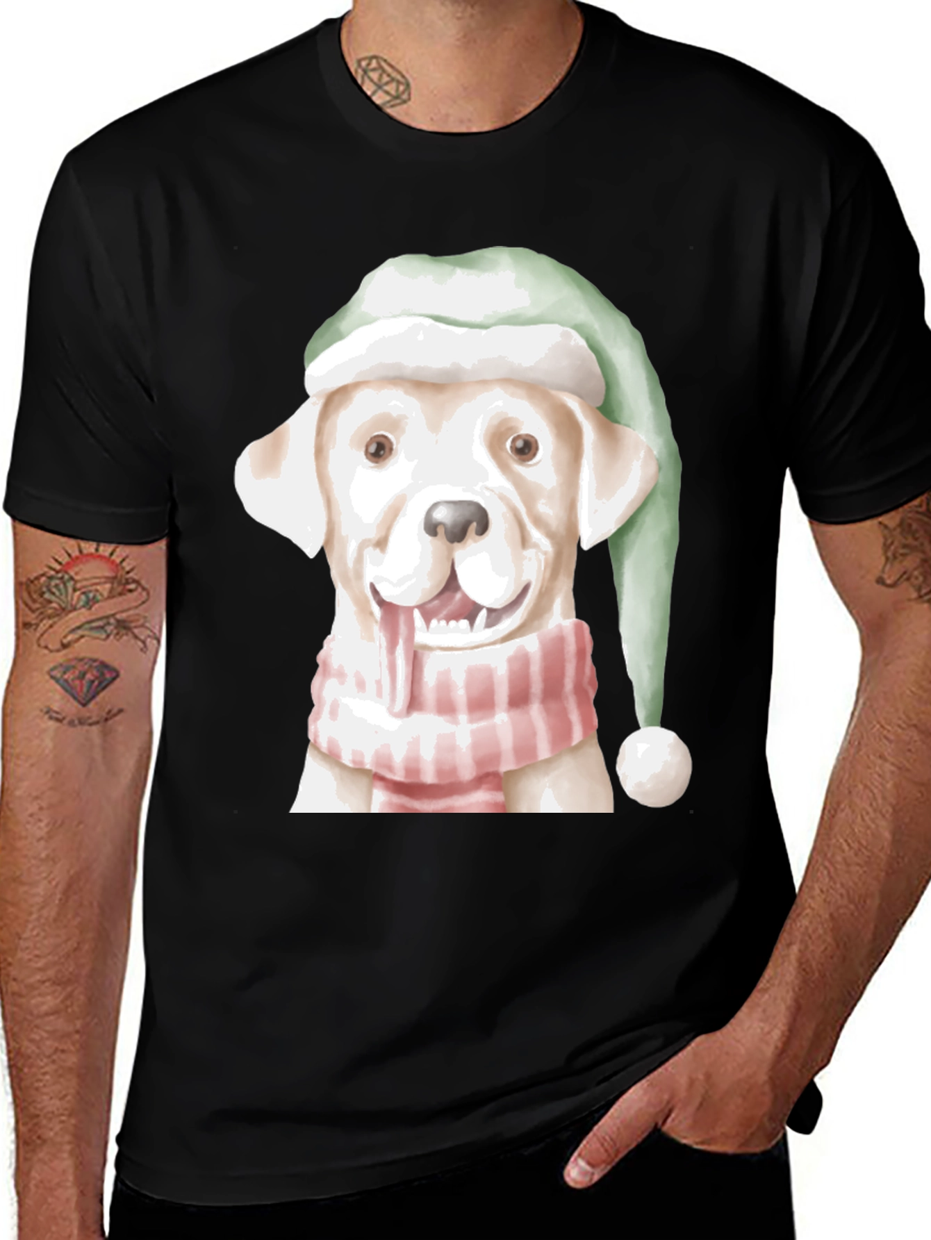 Variant 15 of Festive Dog Christmas T-Shirt