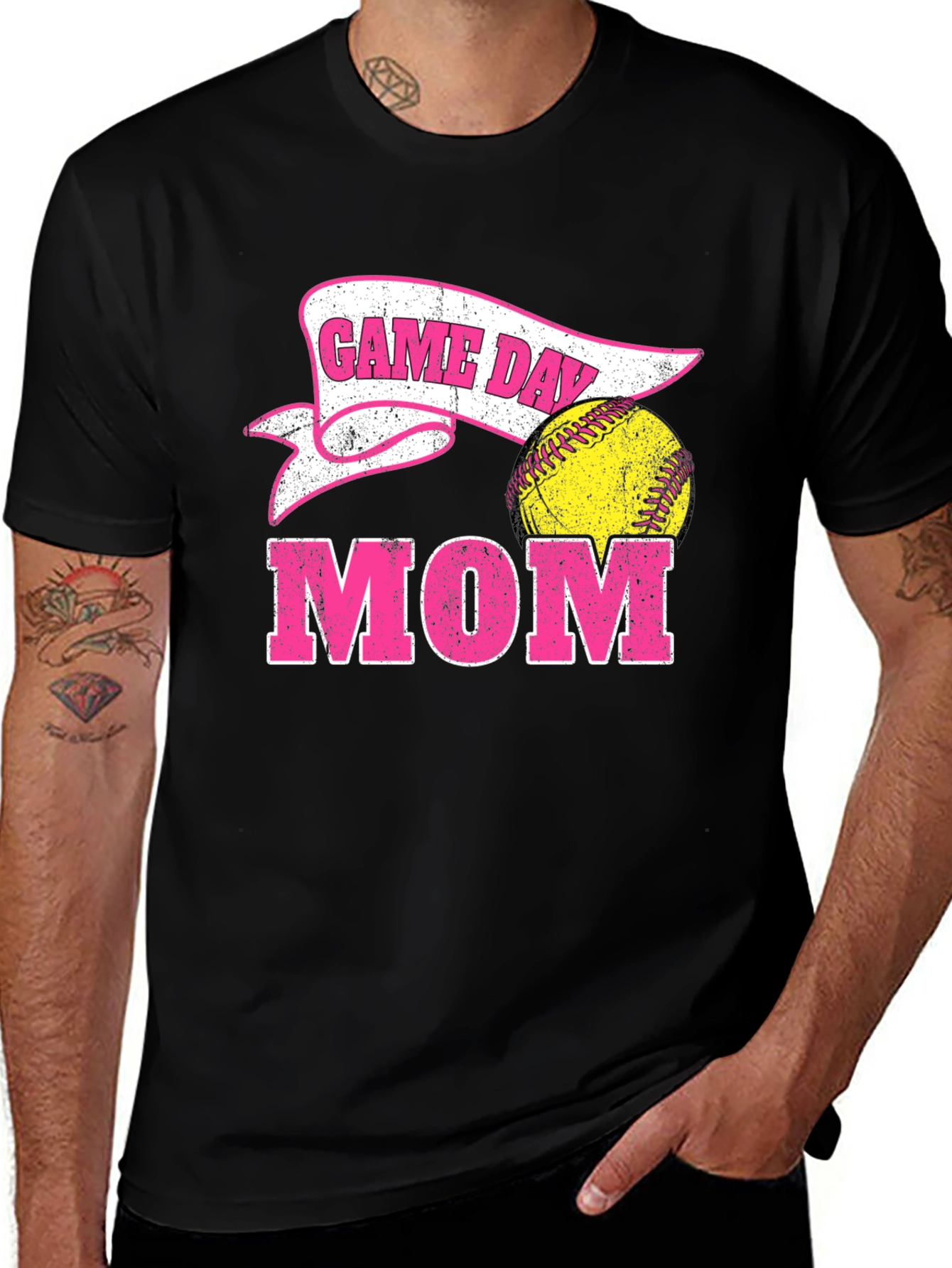 Variant 6 of Game Day Mom Softball Graphic Tee