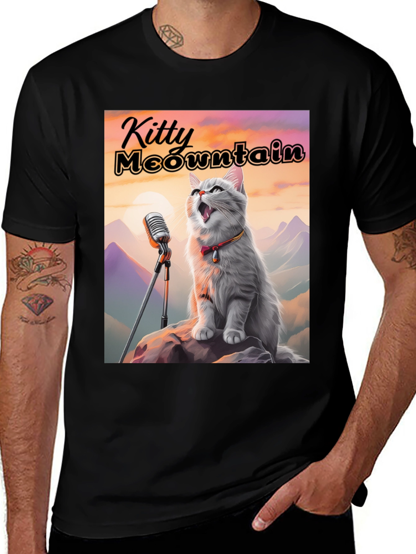 Kitty Meowntain Graphic T-Shirt